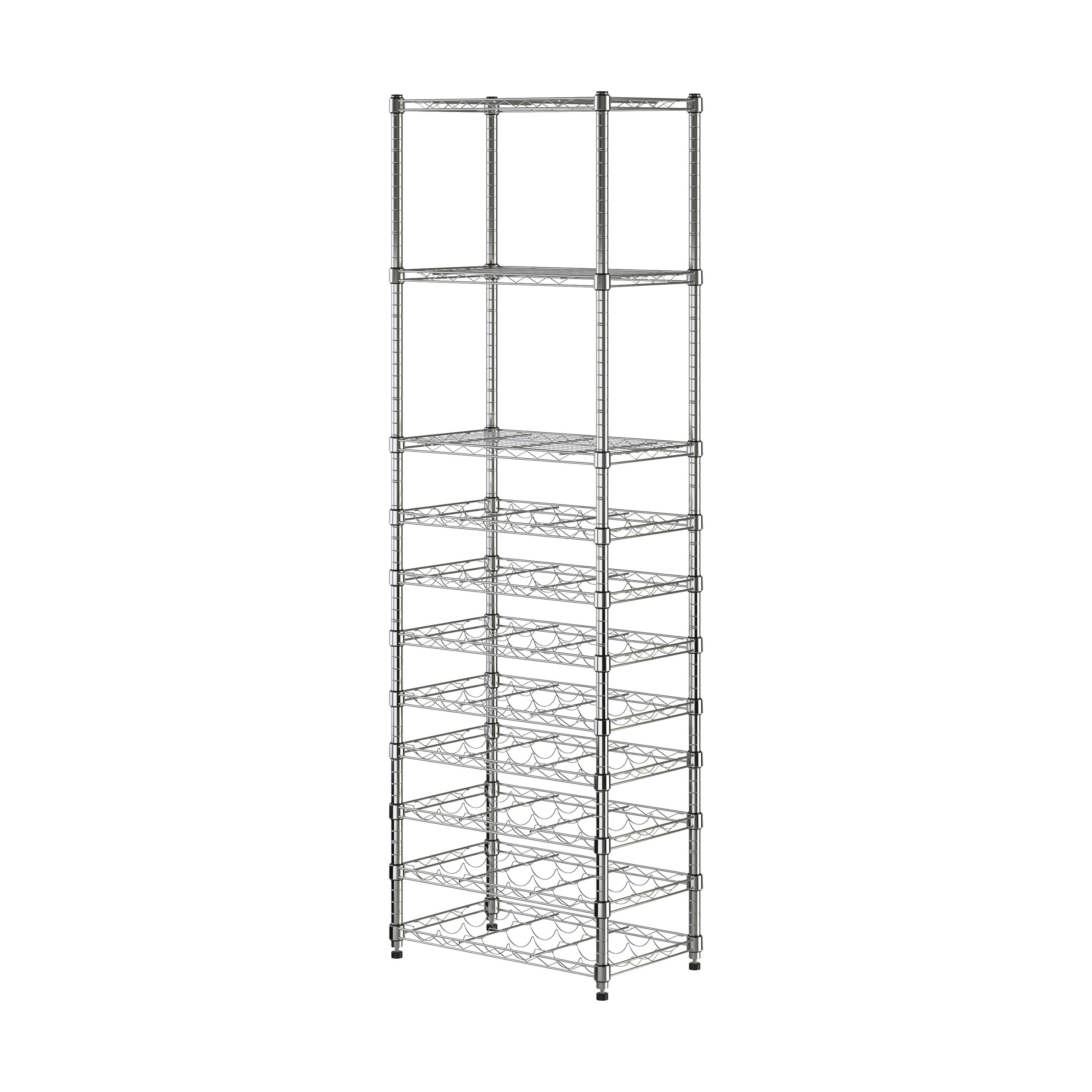SPACEO Scaffale in kit 11 ripiani filocromo L 60 x P 35 x H 185 cm grigio, portata per ripiano 60 kg