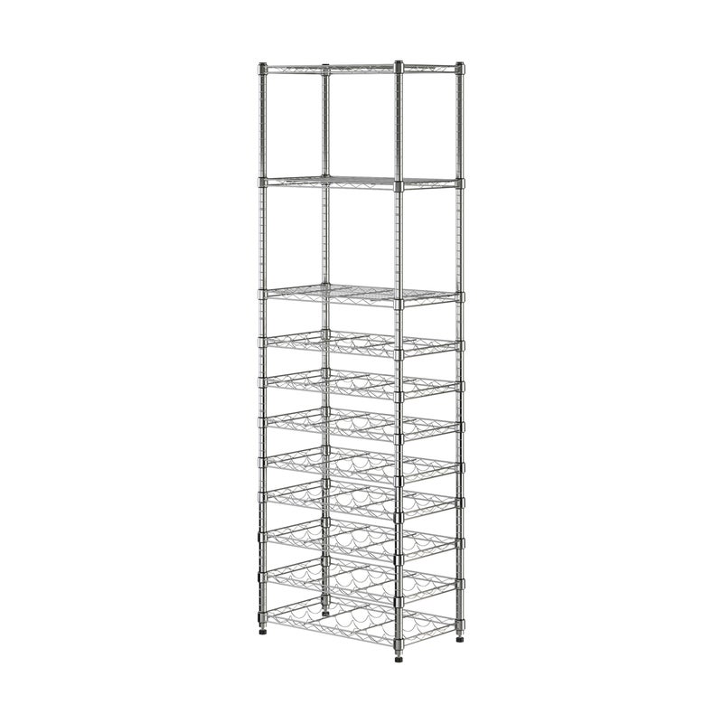 SPACEO Scaffale in kit 11 ripiani filocromo L 60 x P 35 x H 185 cm grigio, portata per ripiano 60 kg