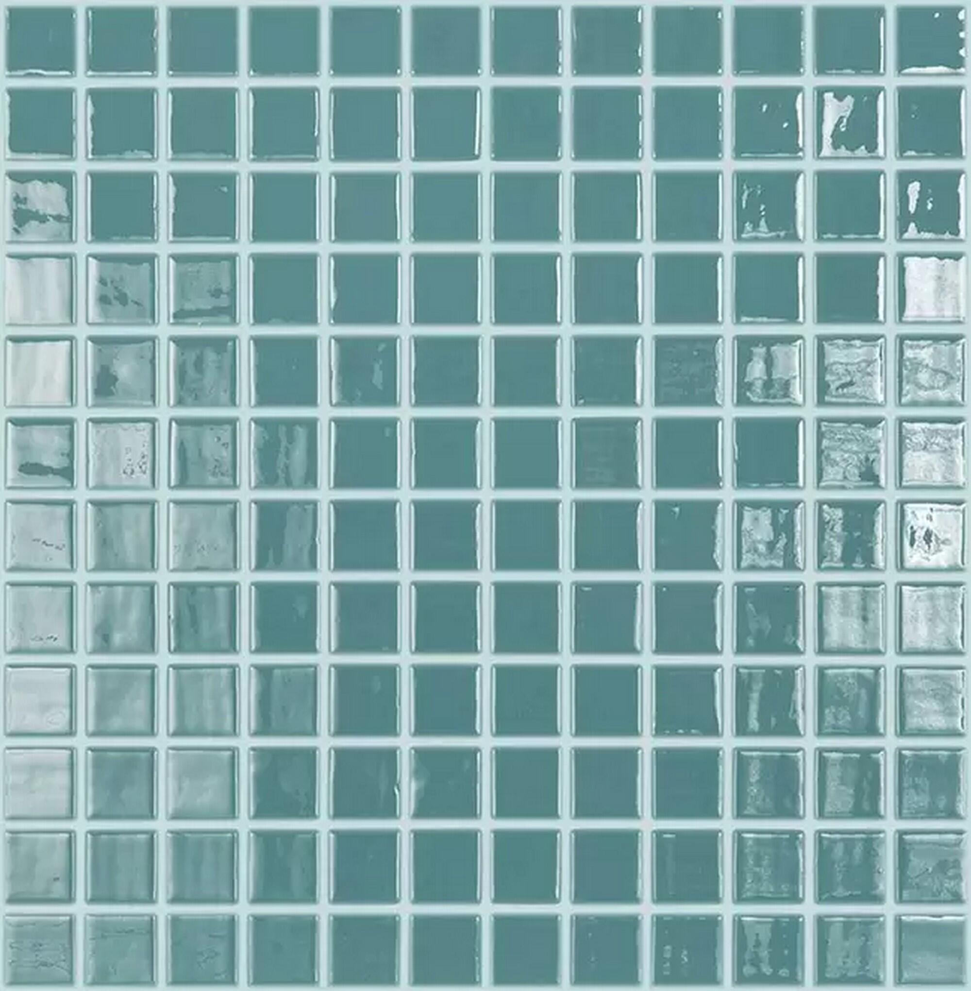 Gresite liso puntos brillante 39.6x31.5 cm azul