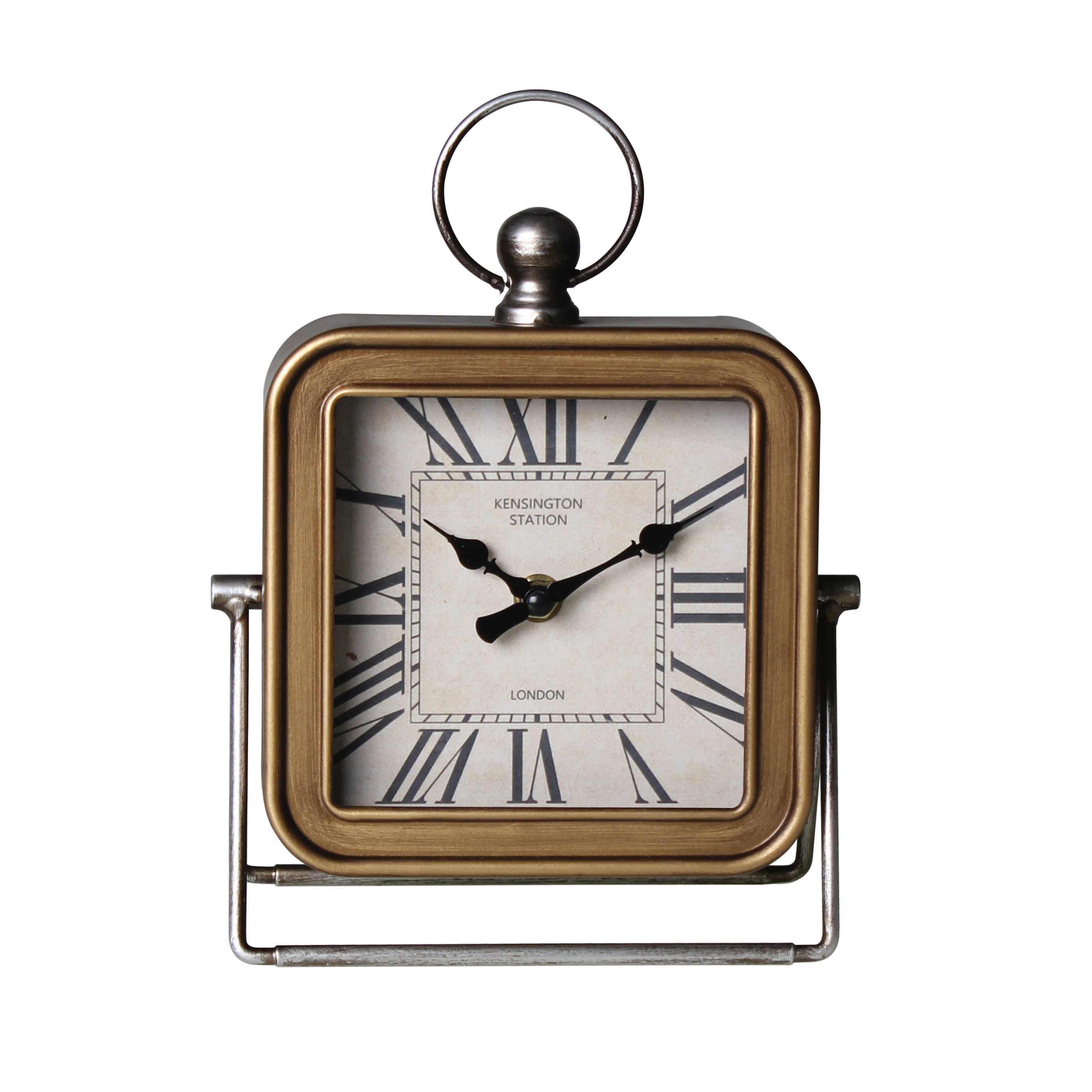 Zegar stojący Haus Retro 18 x 24 cm antyczne złoto z cichym mechanizmem