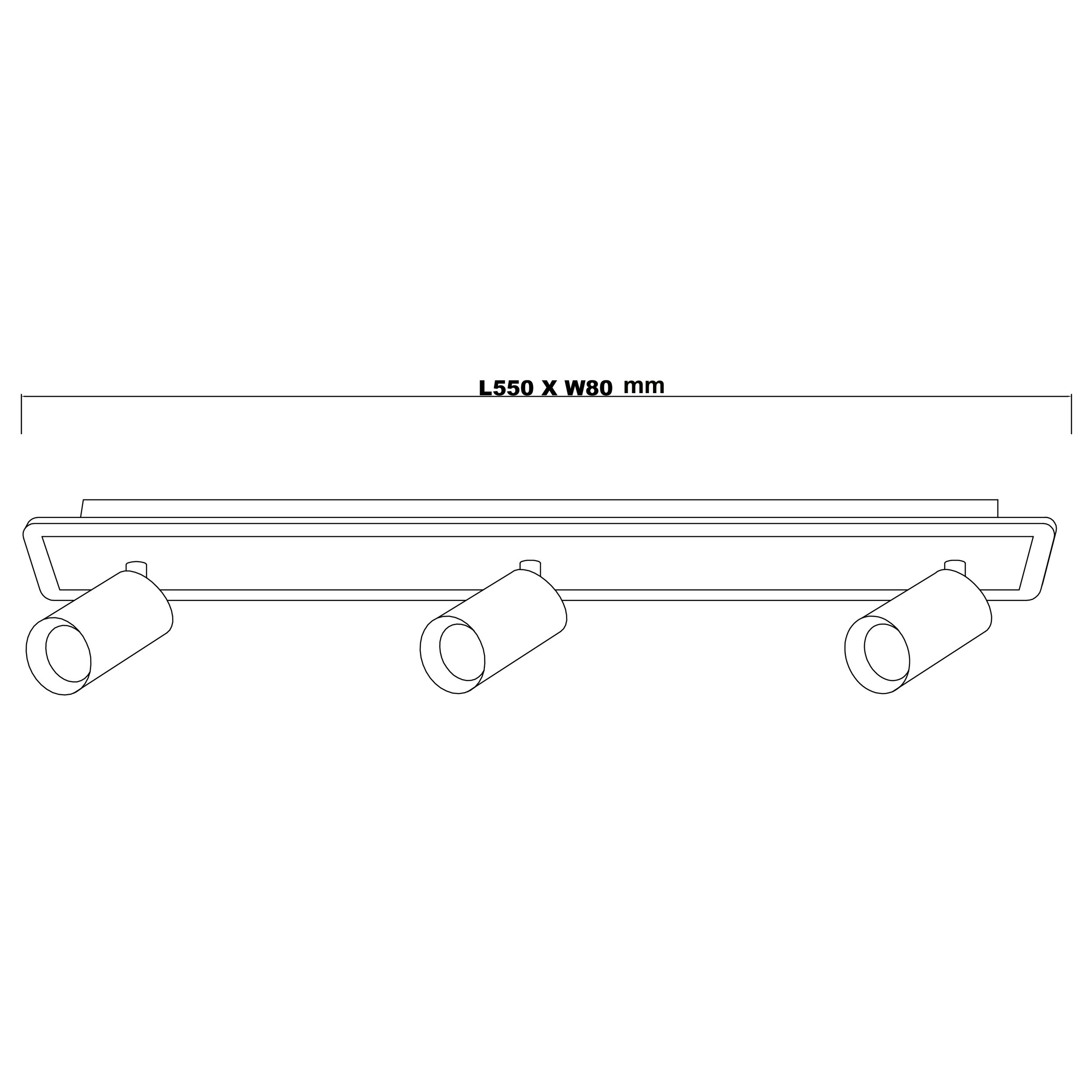 Listwa reflektorowa Parma czarna 3 x GU10 Light Prestige - 4
