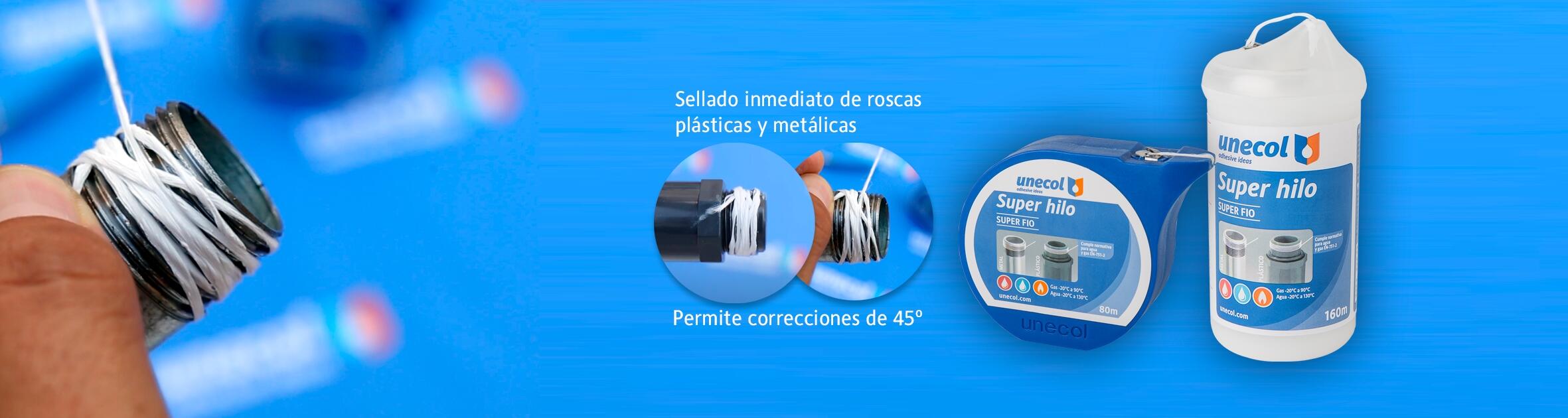Hilo sellador UNECOL 80M de 1mm de ancho - 3