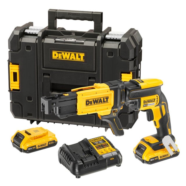 Visseuse Plaques de Plâtre DEWALT XR 18V, 2Batteries 2Ah+Chargeur, DCF620D2K-QW