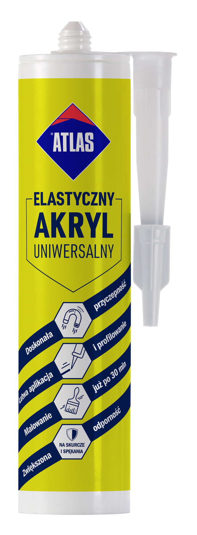 Akryl uniwersalny biały 280 ml Atlas