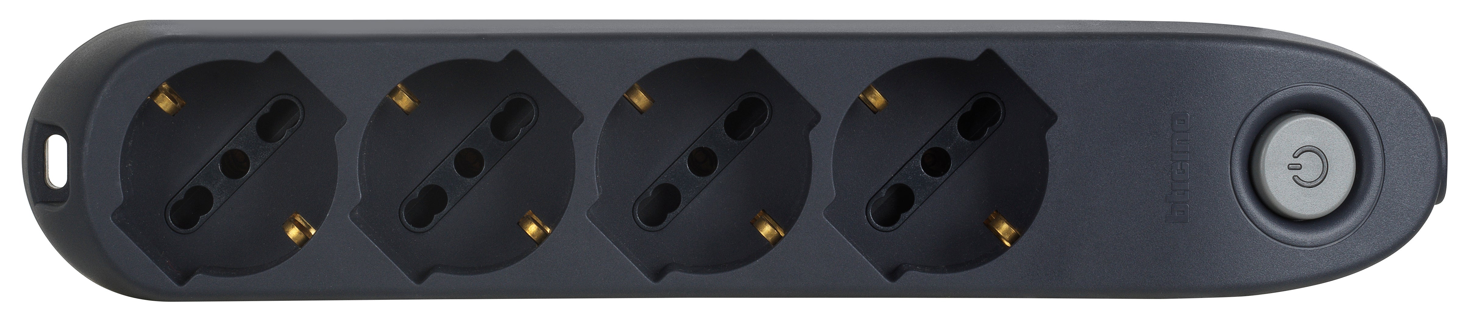 Multipresa BTICINO 4 prese universali cavo 1.5 m nero - 4