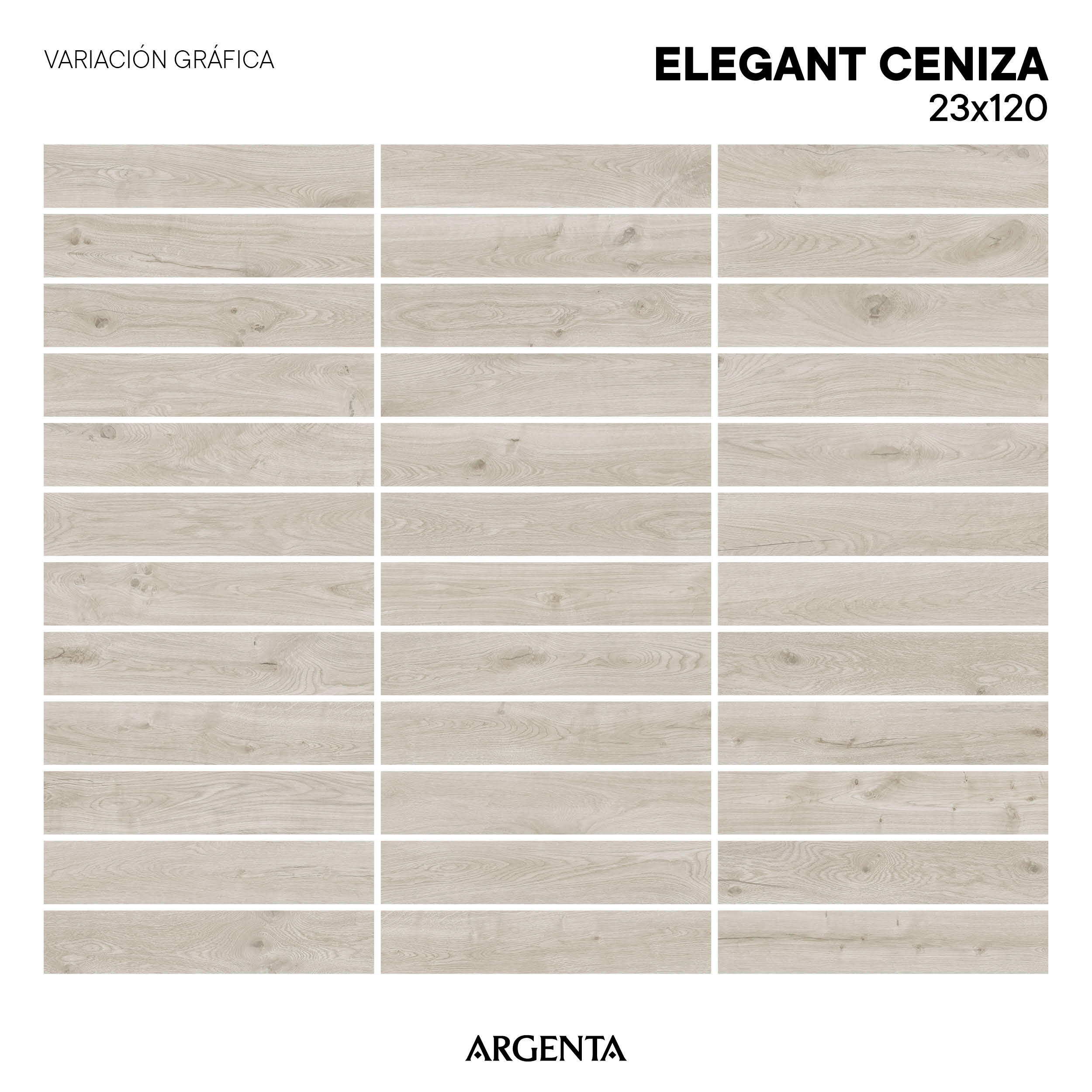 Pavimento cerâmico Elegant 23x120 cm cinza Artens - 6