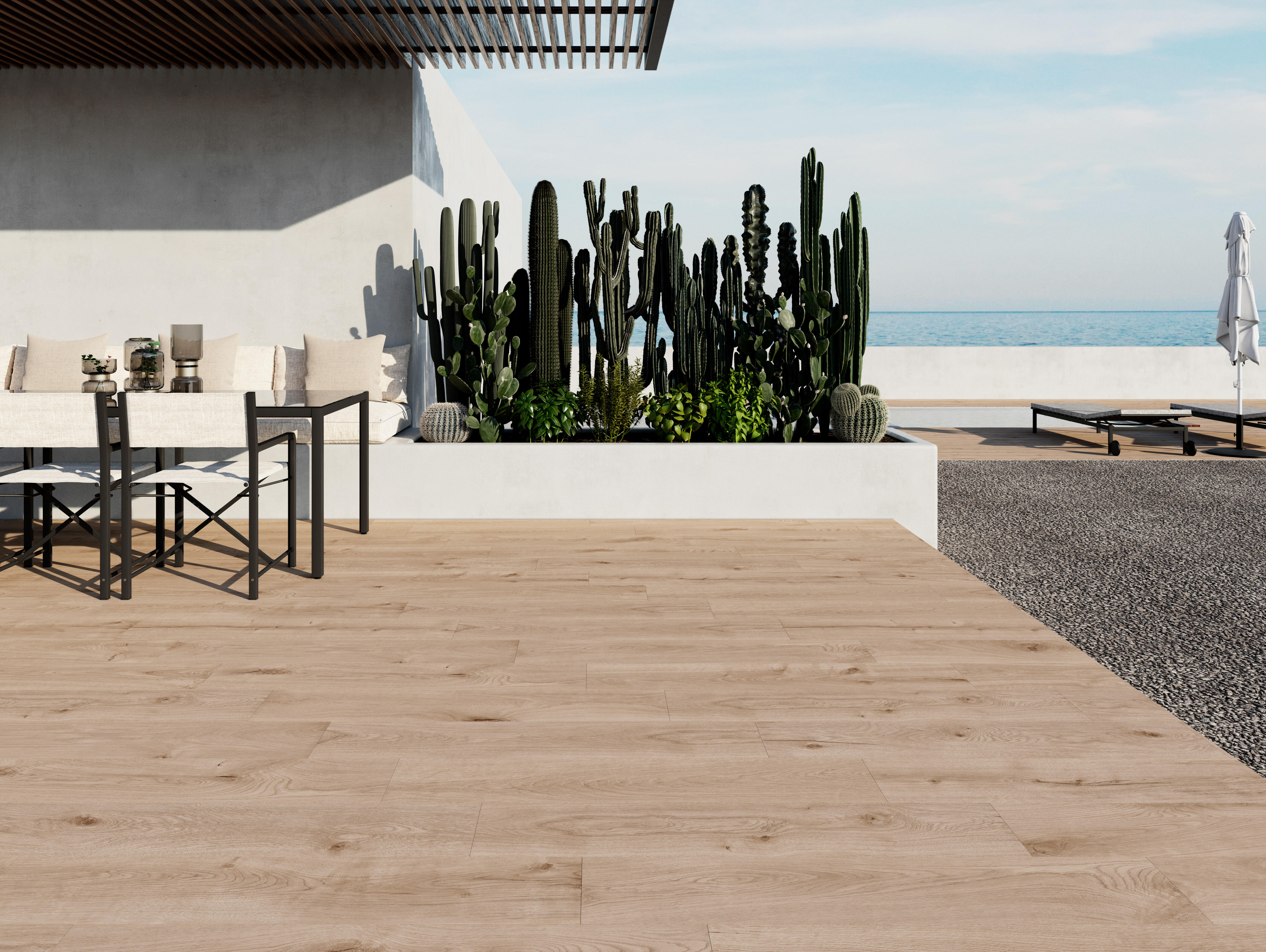 Suelo porcelánico Elegant efecto madera beige 23x120 cm C3 ARTENS - 3