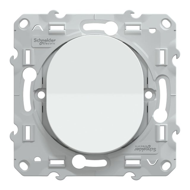 Interrupteur va-et-vient à assembler Ovalis, SCHNEIDER ELECTRIC, blanc