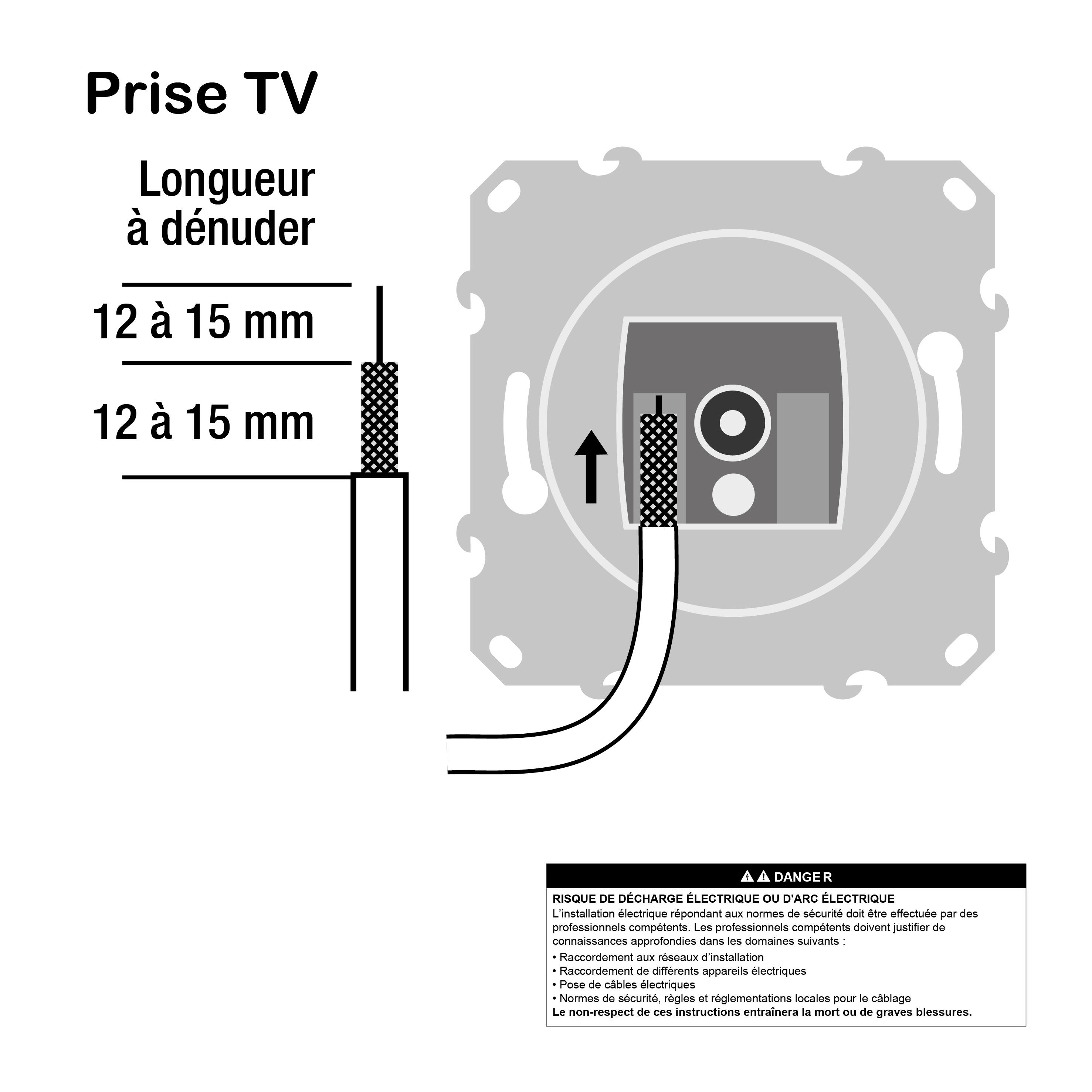 Prise TV Schneider Ovalis - Installation électrique Murale - Neuf D'origine, Emballage Inclus