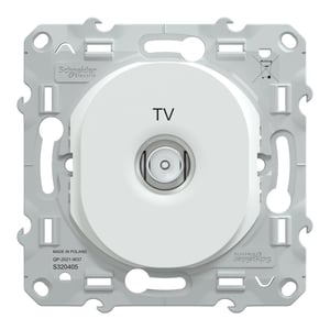 Prise tv à assembler Ovalis, SCHNEIDER ELECTRIC, blanc