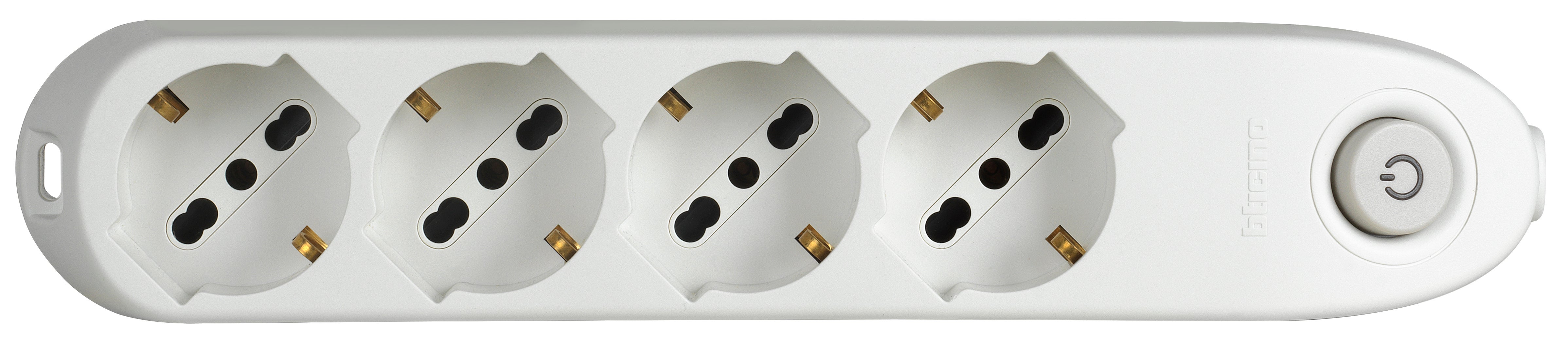 Multipresa BTICINO 4 prese universali cavo 1.5 m bianco - 4