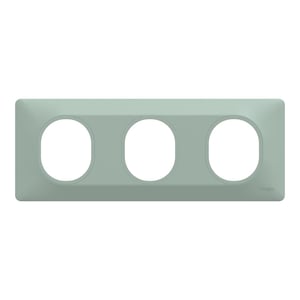 Plaque triple Ovalis, SCHNEIDER ELECTRIC, sauge