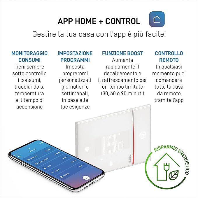 Termostato intelligente e connesso a incasso BTICINO Smarter2  bianco - 8