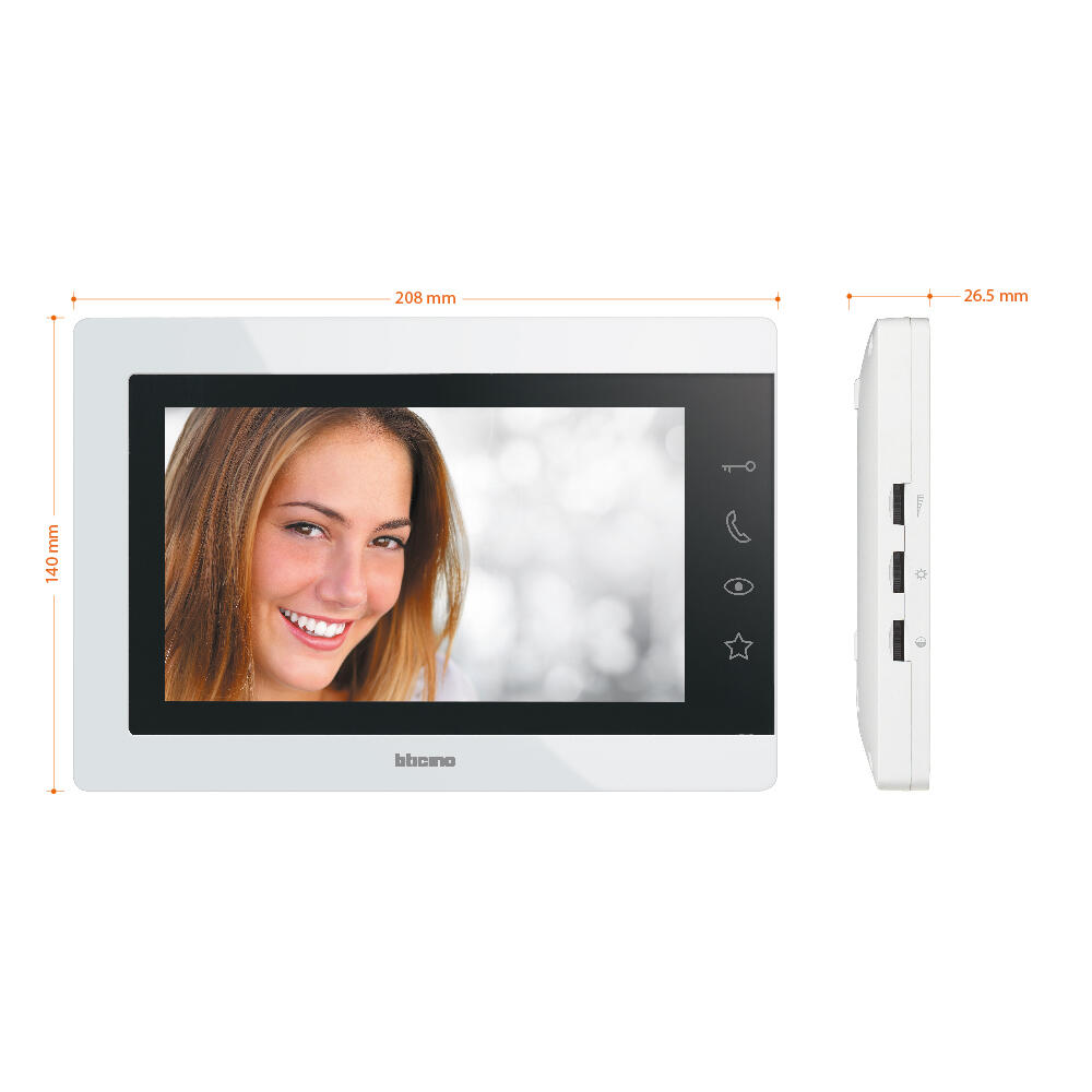Schermo supplementare per videocitofono BTICINO ,333254 ,x Easykit 2 filiTFT 7
