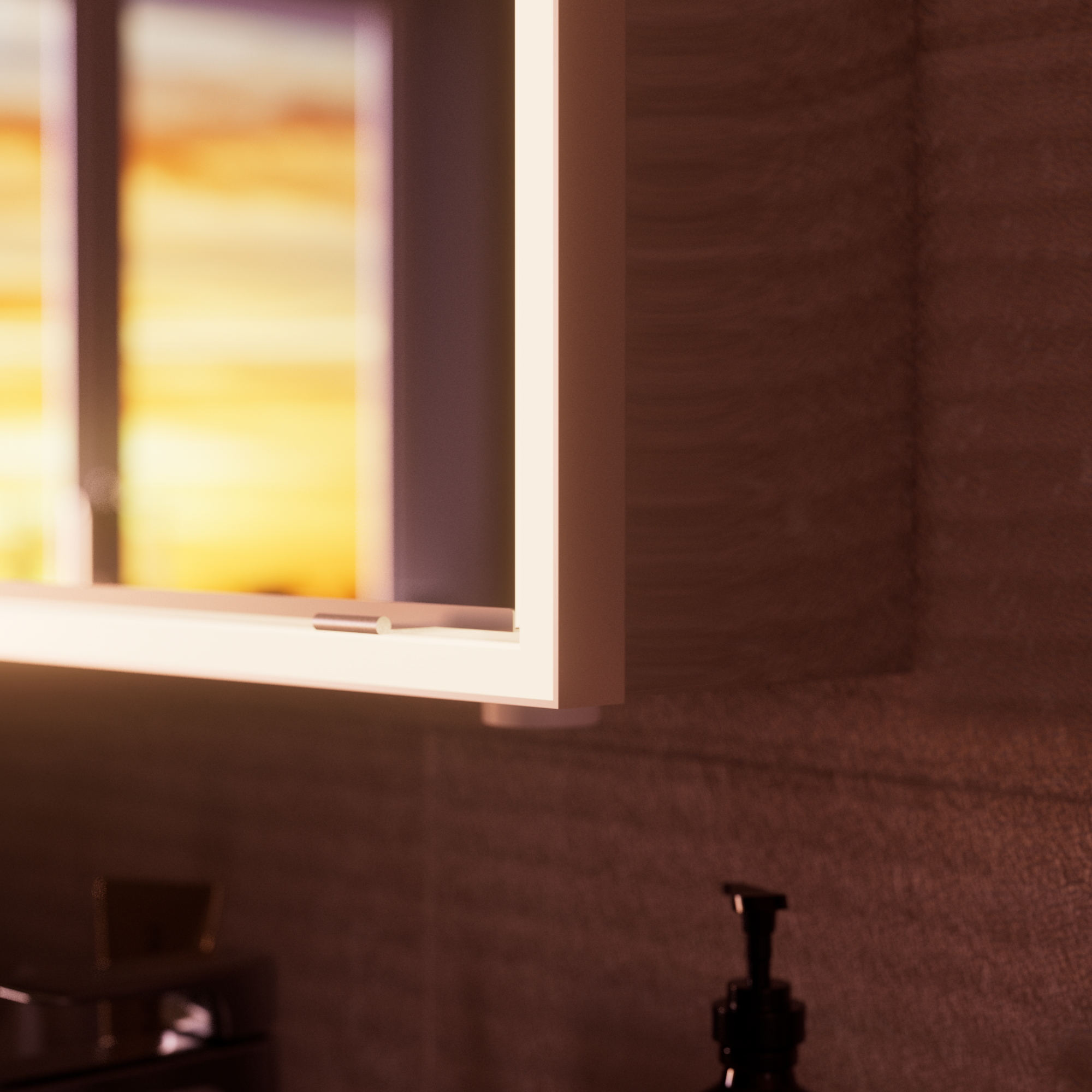 Armoire led 1p de toilette lumineuse l. 60 cm H. 80 cm P. 16.9 cm, chromé Remix - 5