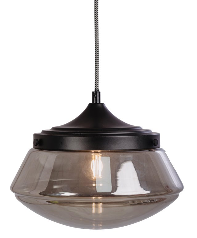 Lámpara de techo Medes de color negro de 1 luz
