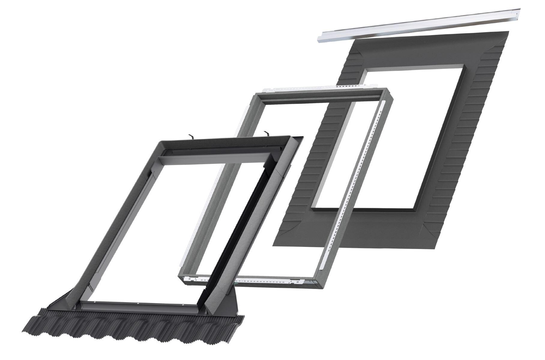 Tapajuntas ventana de tejado ondulado de aluminio Velux EDW CK04 2000 de 55x98cm - 2