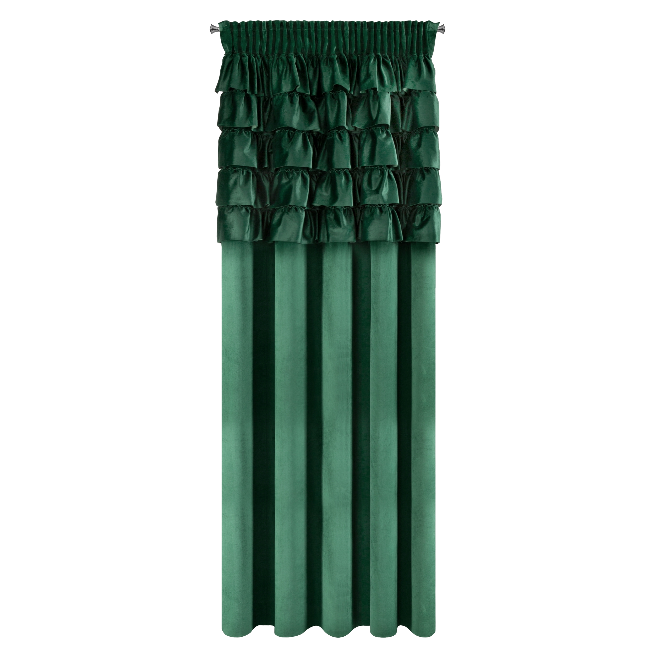 Zasłona Aura 140 x 270 cm zielona na taśmie