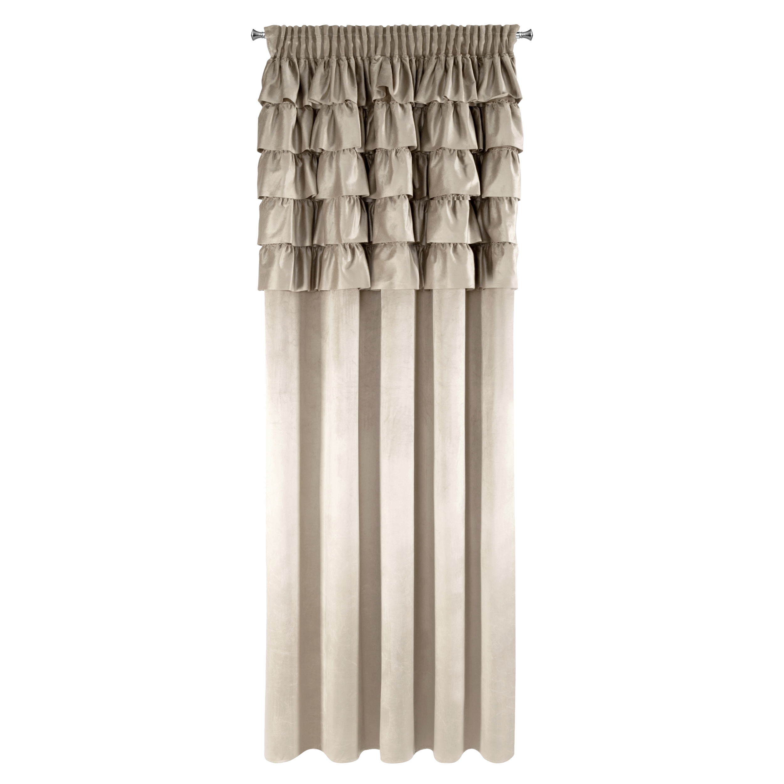 Zasłona Aura 140 x 270 cm beżowa na taśmie