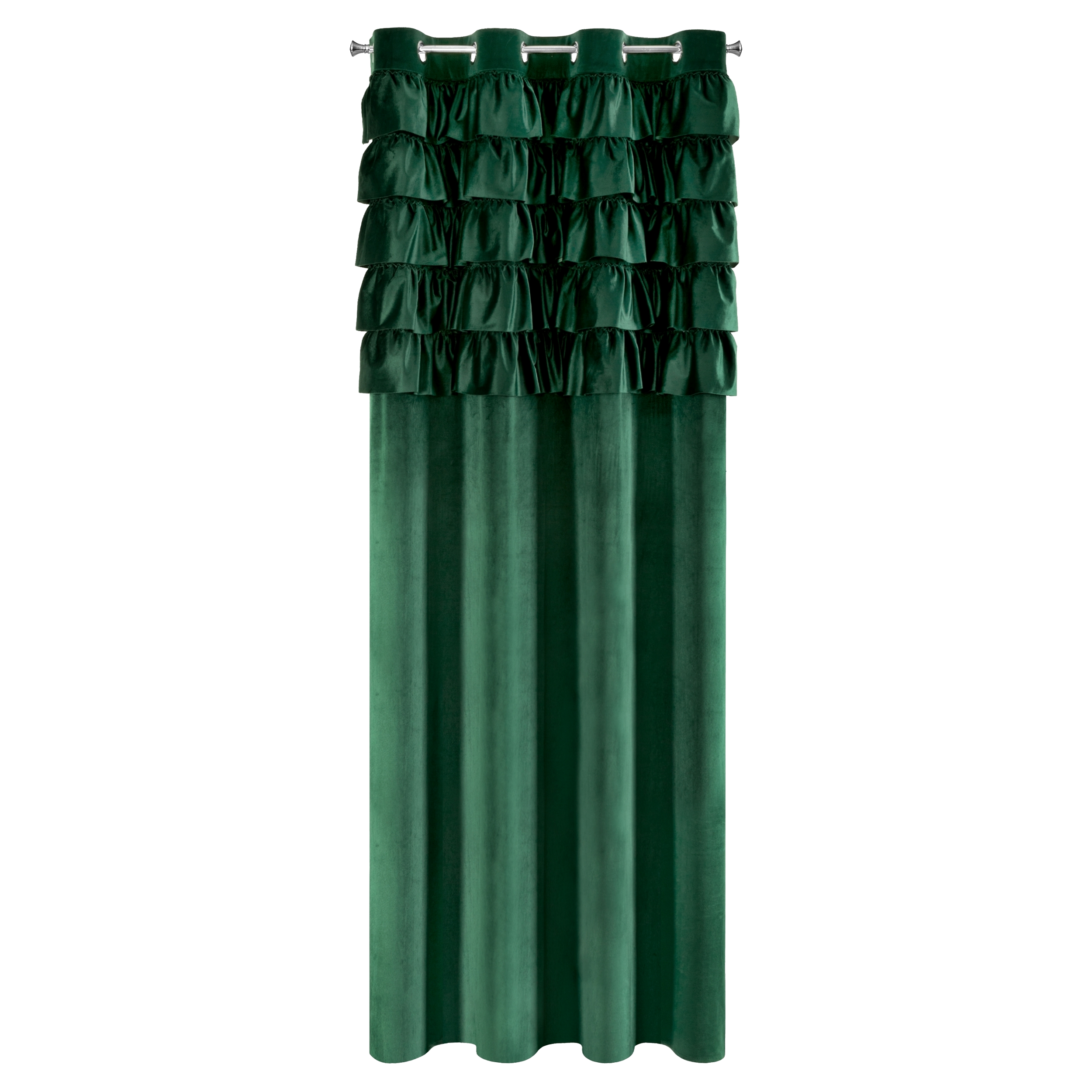 Zasłona Aura 140 x 250 cm zielona na przelotkach