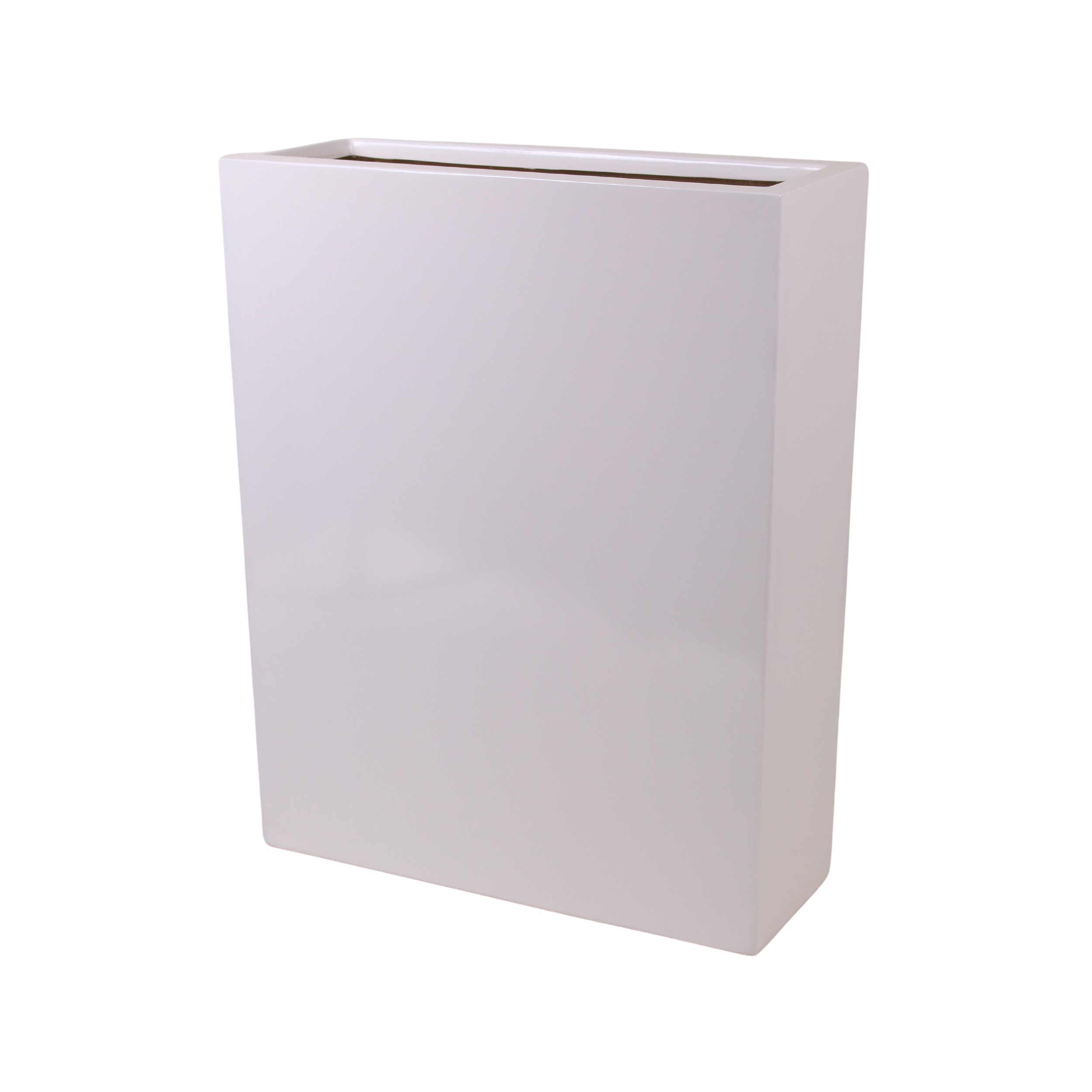 Osłonka doniczki prostokątna + półka 55x28cm biała Cermax