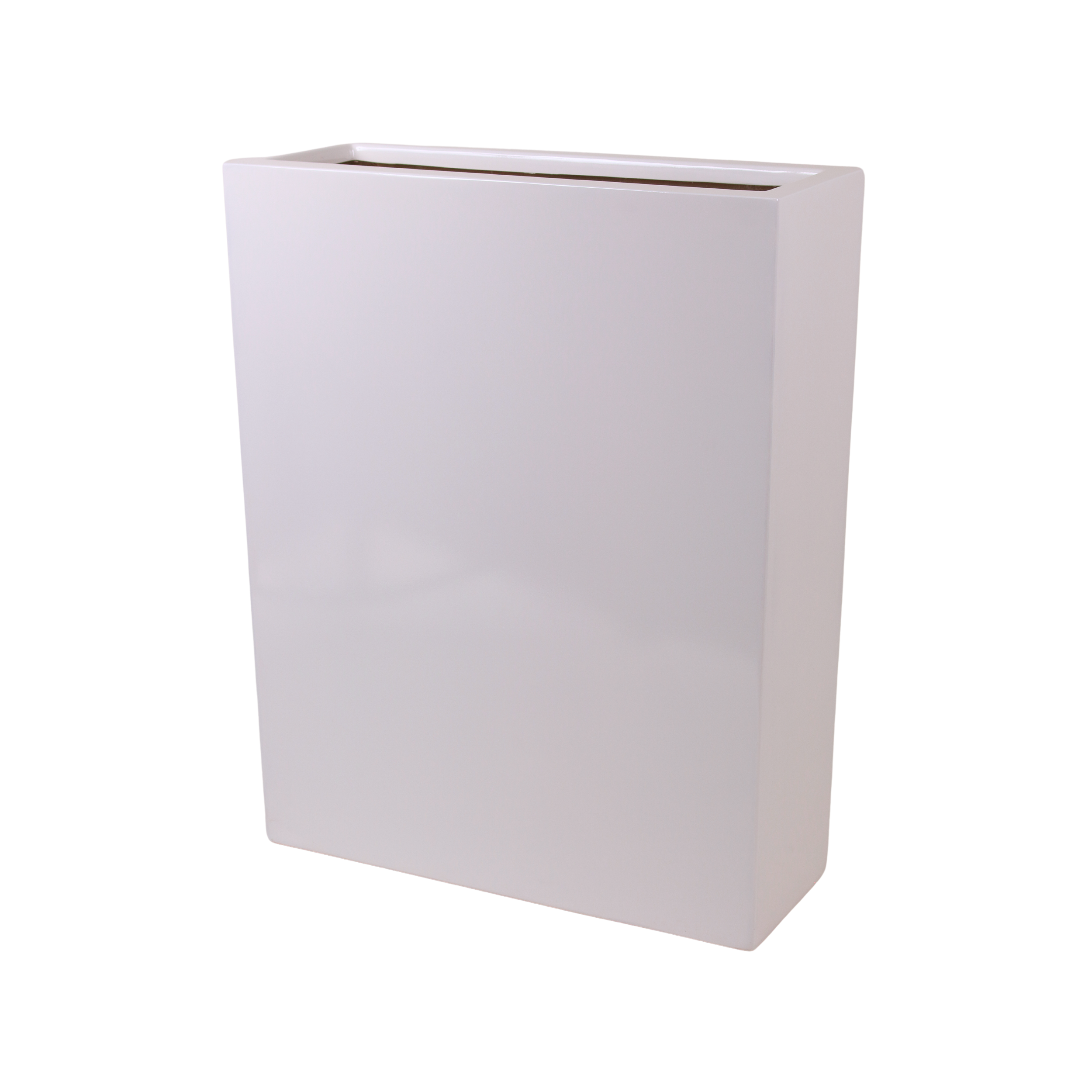 Osłonka doniczki prostokątna 55x28cm biała Cermax