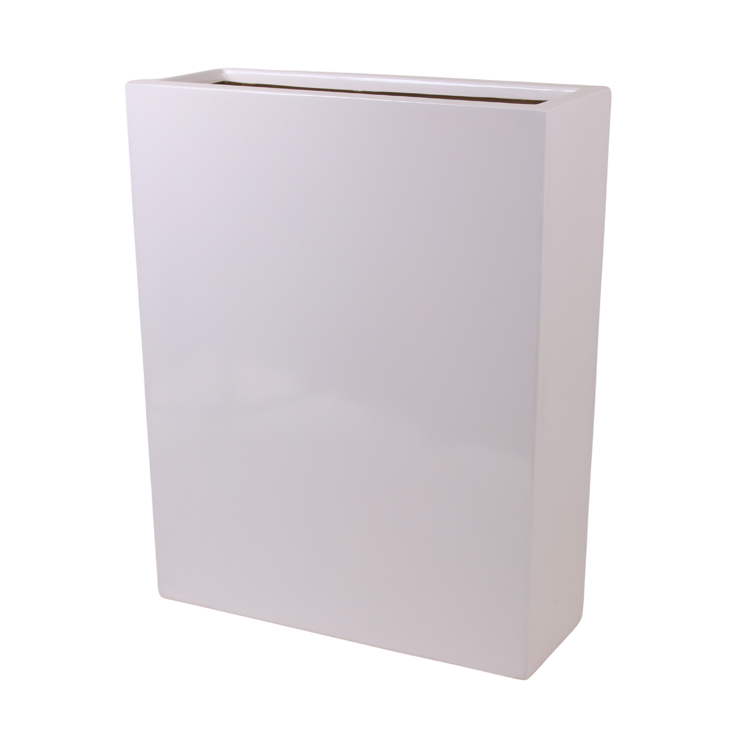 Osłonka doniczki prostokątna + półka 55x28cm biała Cermax