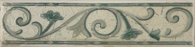 Pack 32 Listelo cerámica Serie Rectangular efecto relieve verde 20x5cm