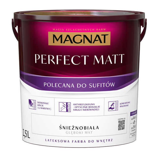 Farba Magnat Perfect Matt Biały 2.5 l