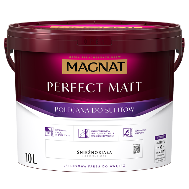 Farba Magnat Perfect Matt Biały 10 l