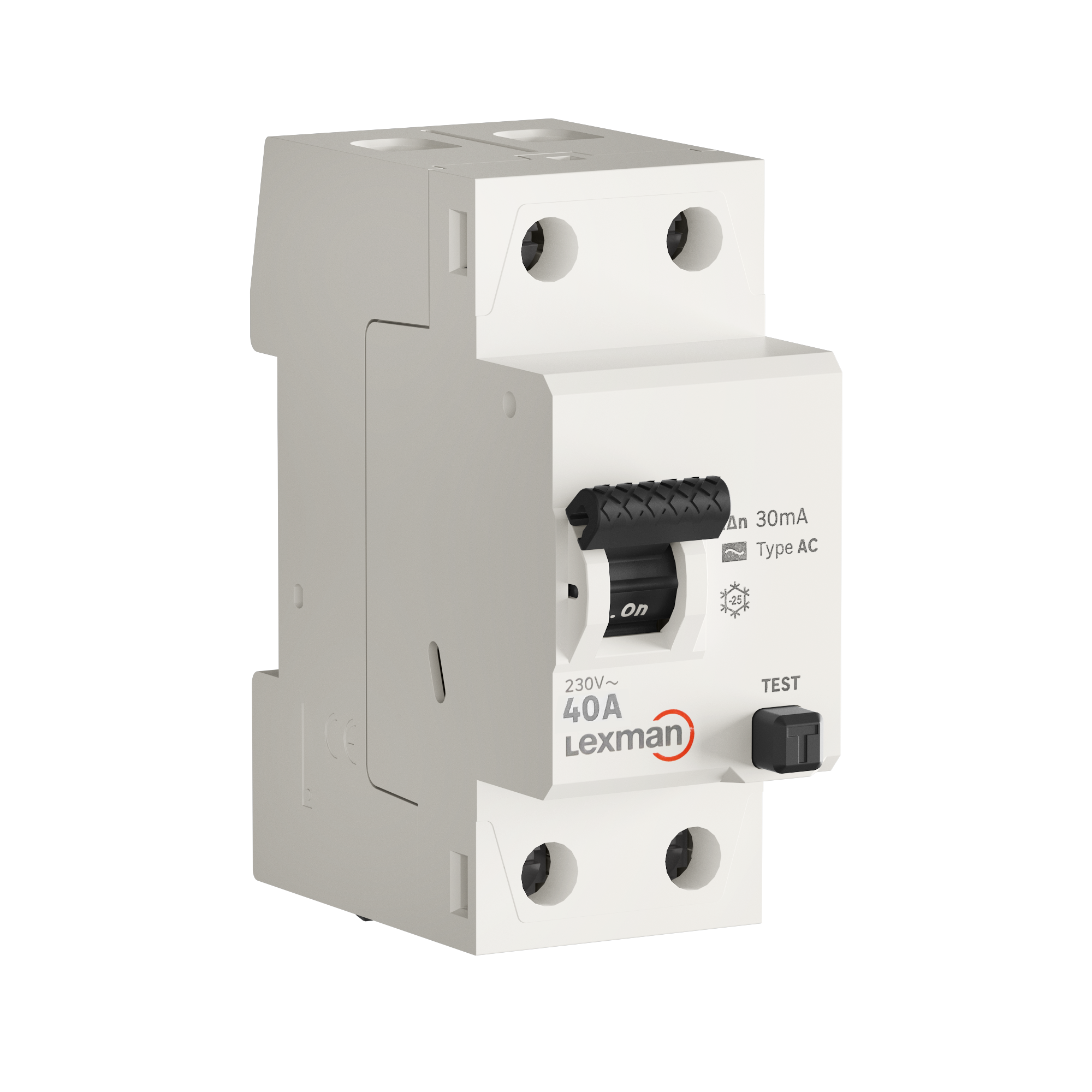 Interruptor Diferencial 2 polos 40A 30mA bloco de conexão por parafuso LEXMAN - 11