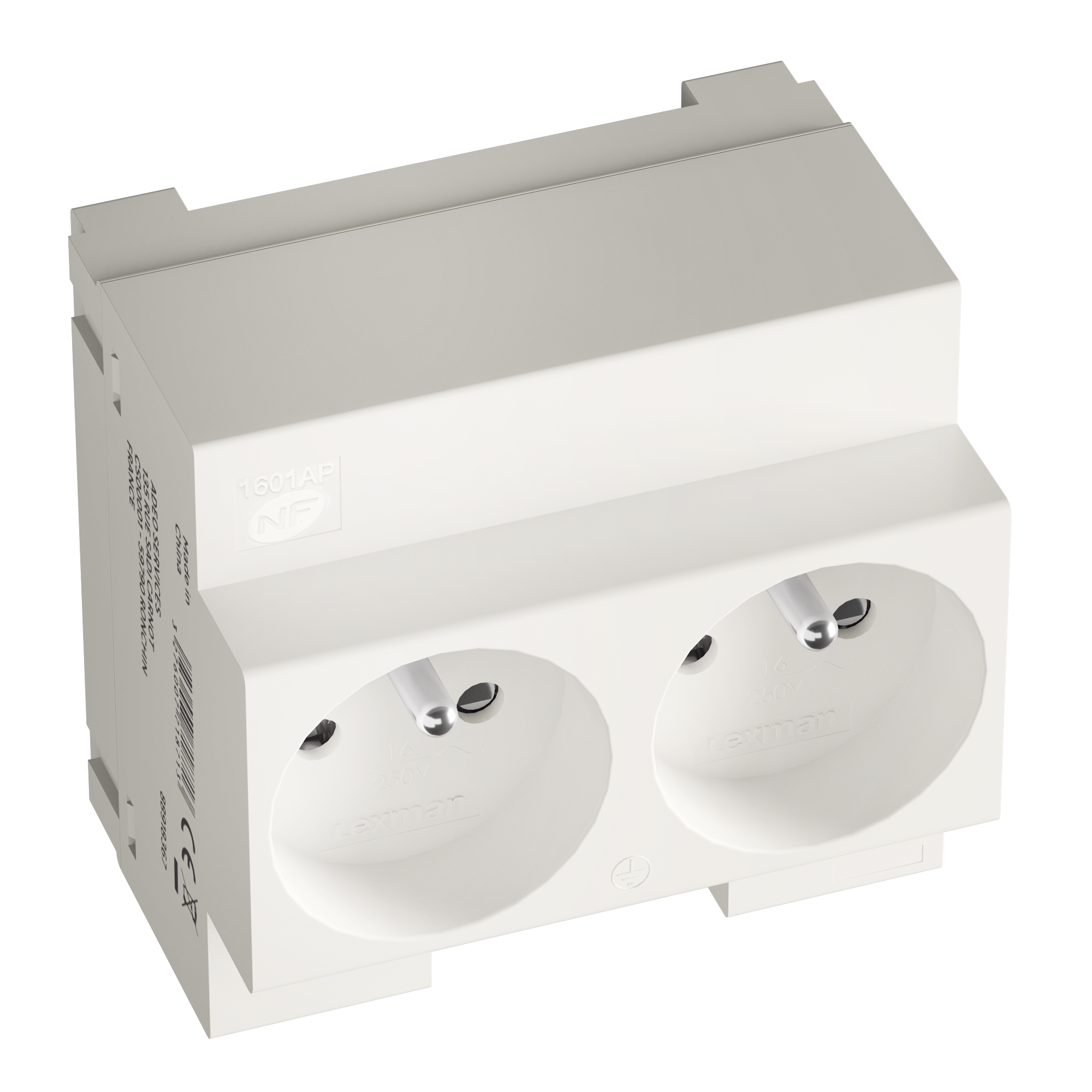 Double prise modulaire 2 P +T LEXMAN 16 A - 3