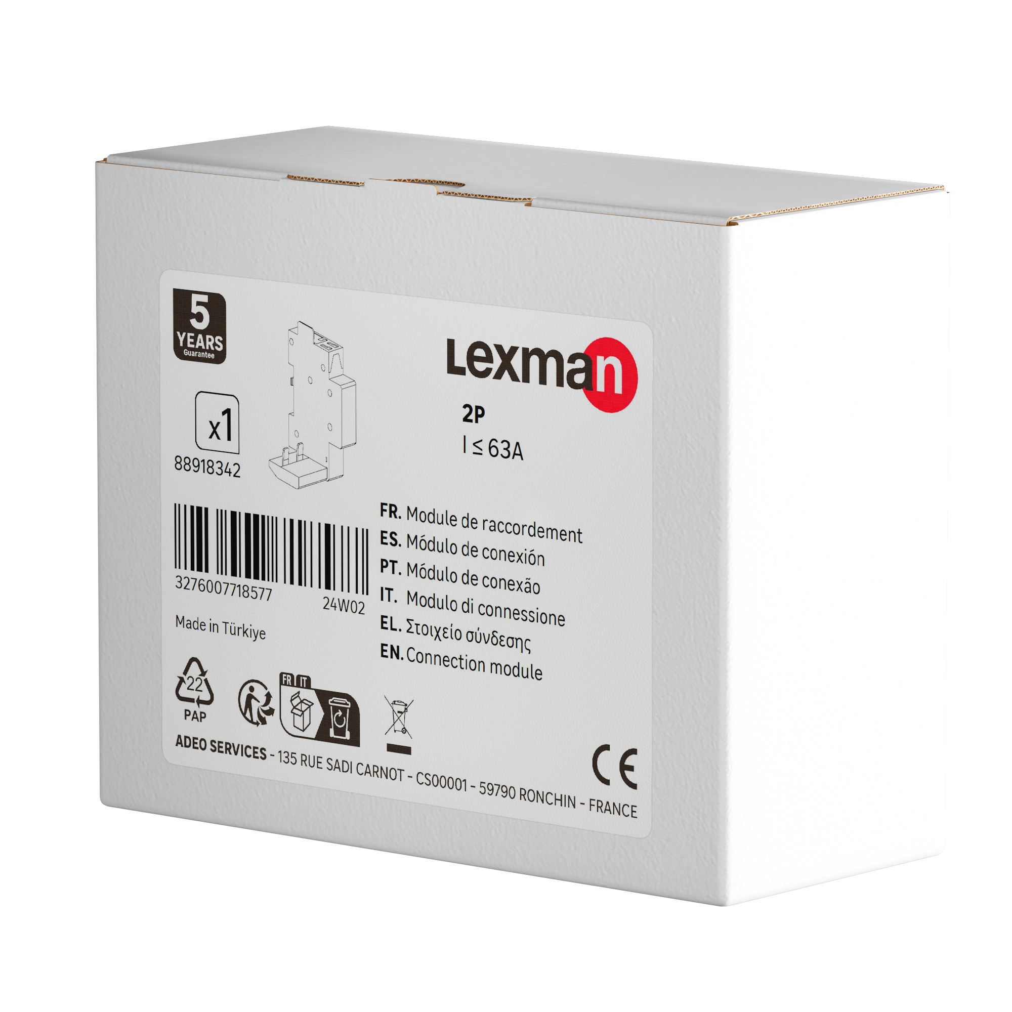 Connecteur interdifférentiel / disjoncteur LEXMAN - 8