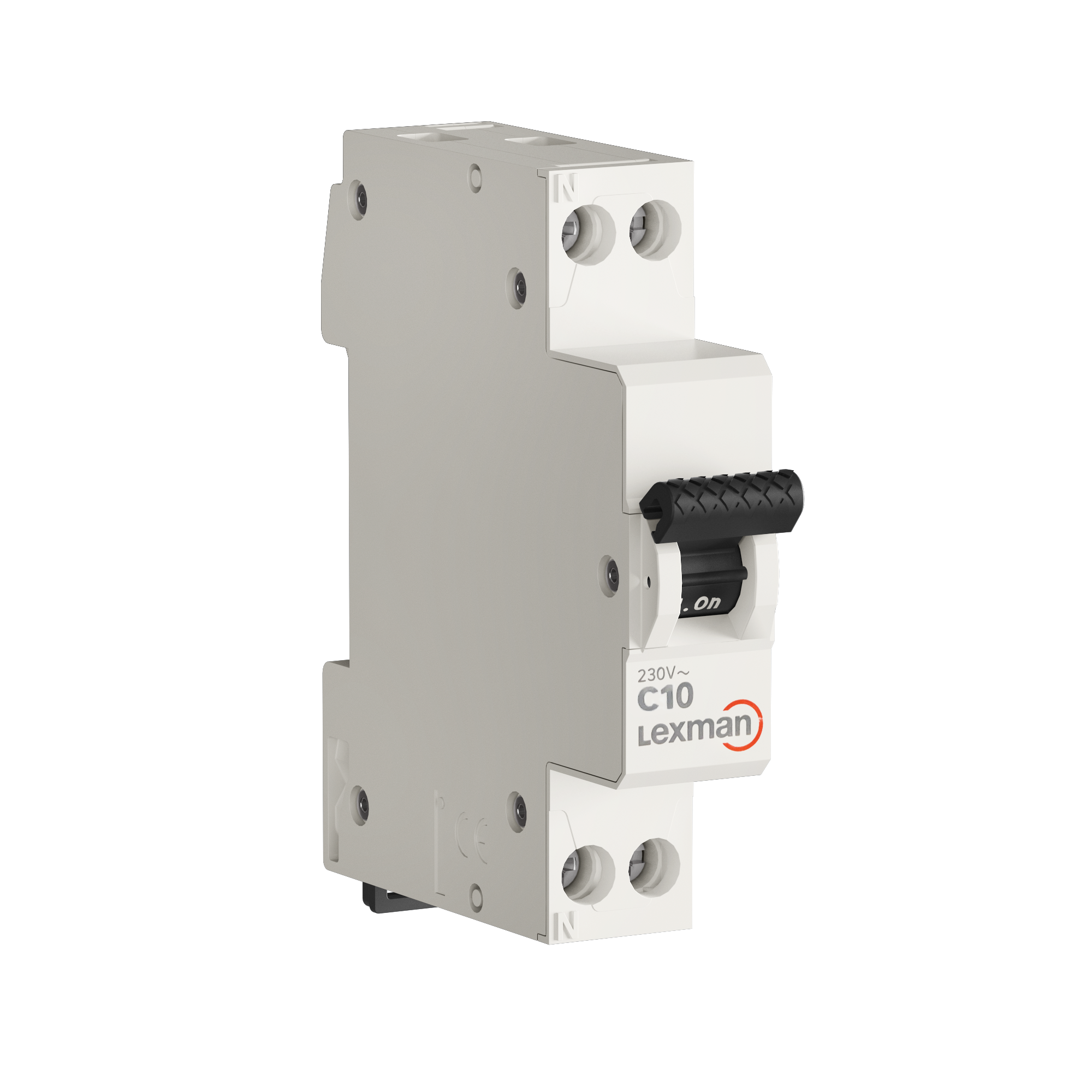 Disjuntor 1 polo + neutro curva C 10A conexão por parafuso capacidade de interrupção 4500A LEXMAN - 13