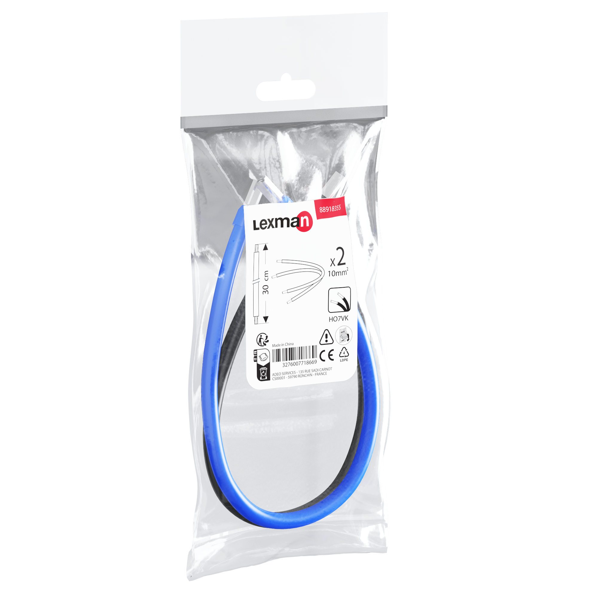 Cordon de repiquage 10mm² phase + neutre LEXMAN - 2