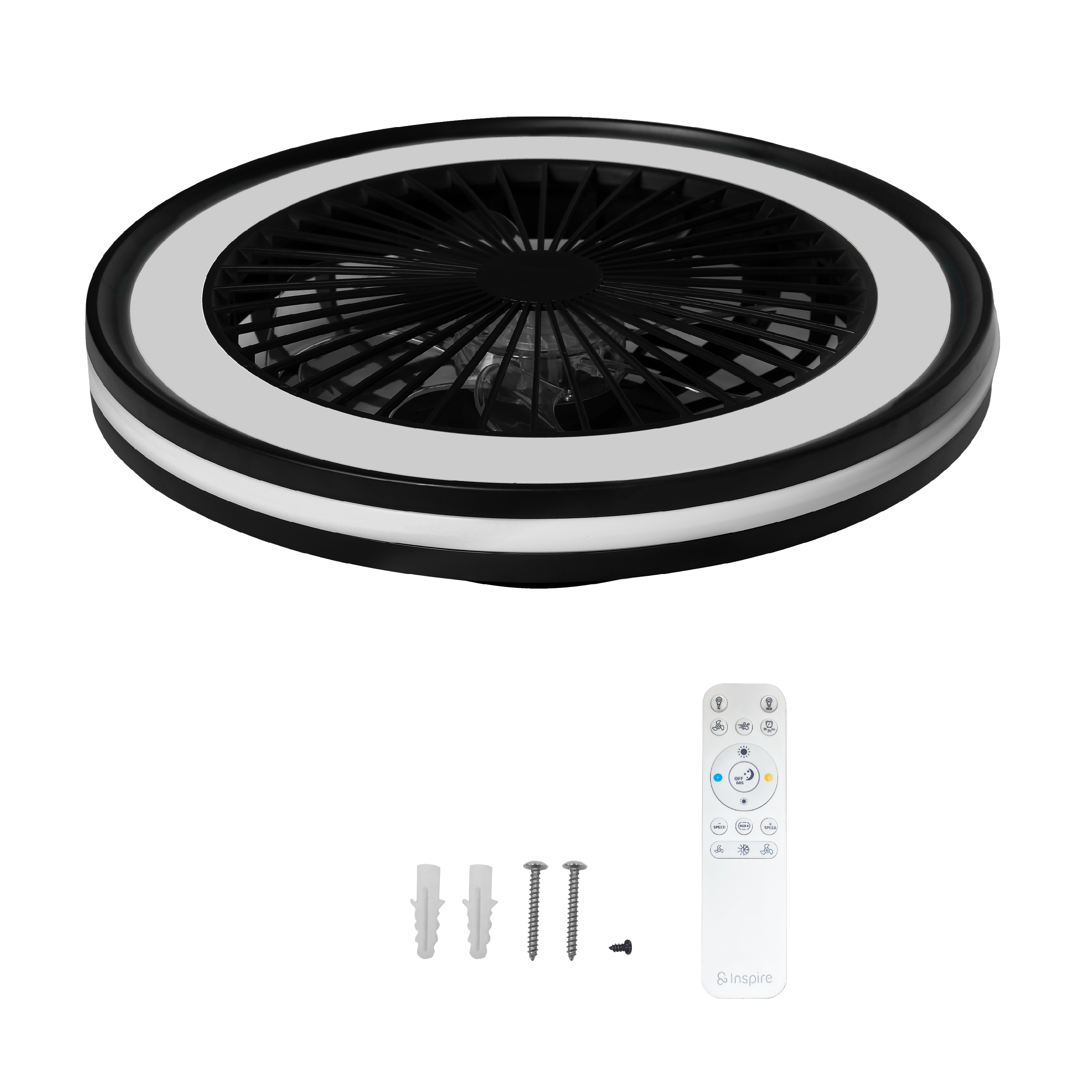 Lampowentylator Rafaga czarny 47 cm LED Inspire - 6