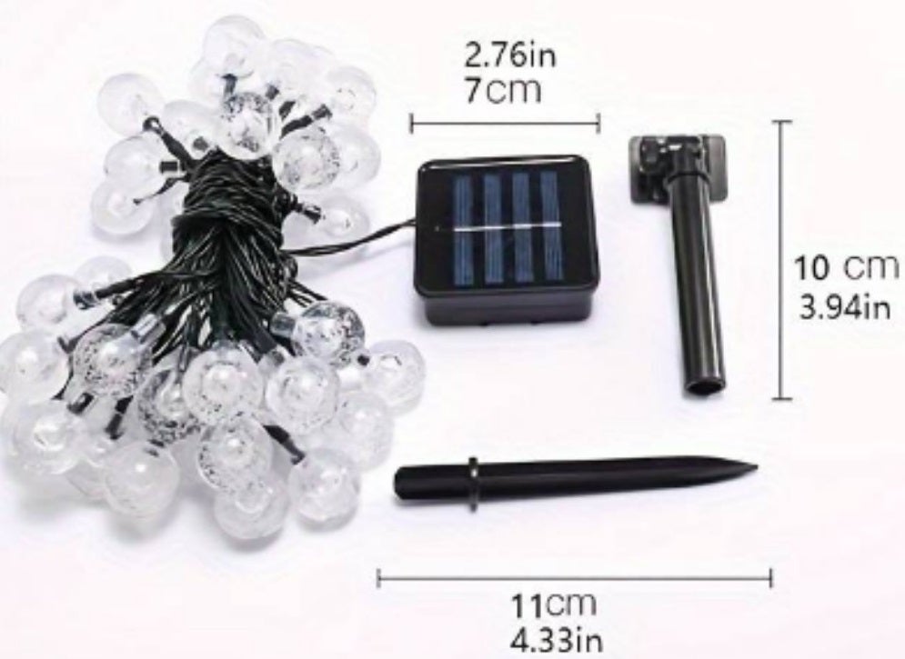 Guirlande solaire L.7 m, blanc chaud, Griselda NEWGARDEN - 3