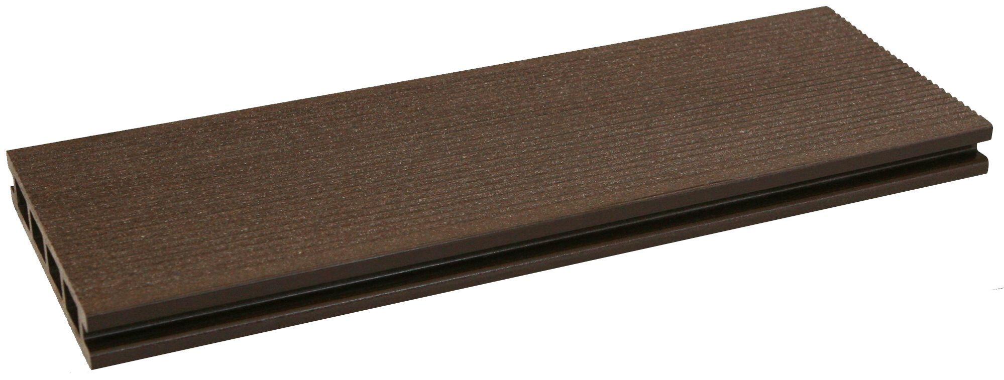 Listone con fissaggio a clip da esterno in composito di legno e plastica (wpc) marrone scuro L 200 x L 14.3 cm x Sp. 2.8 mm Easylife Plank ONEK - 2