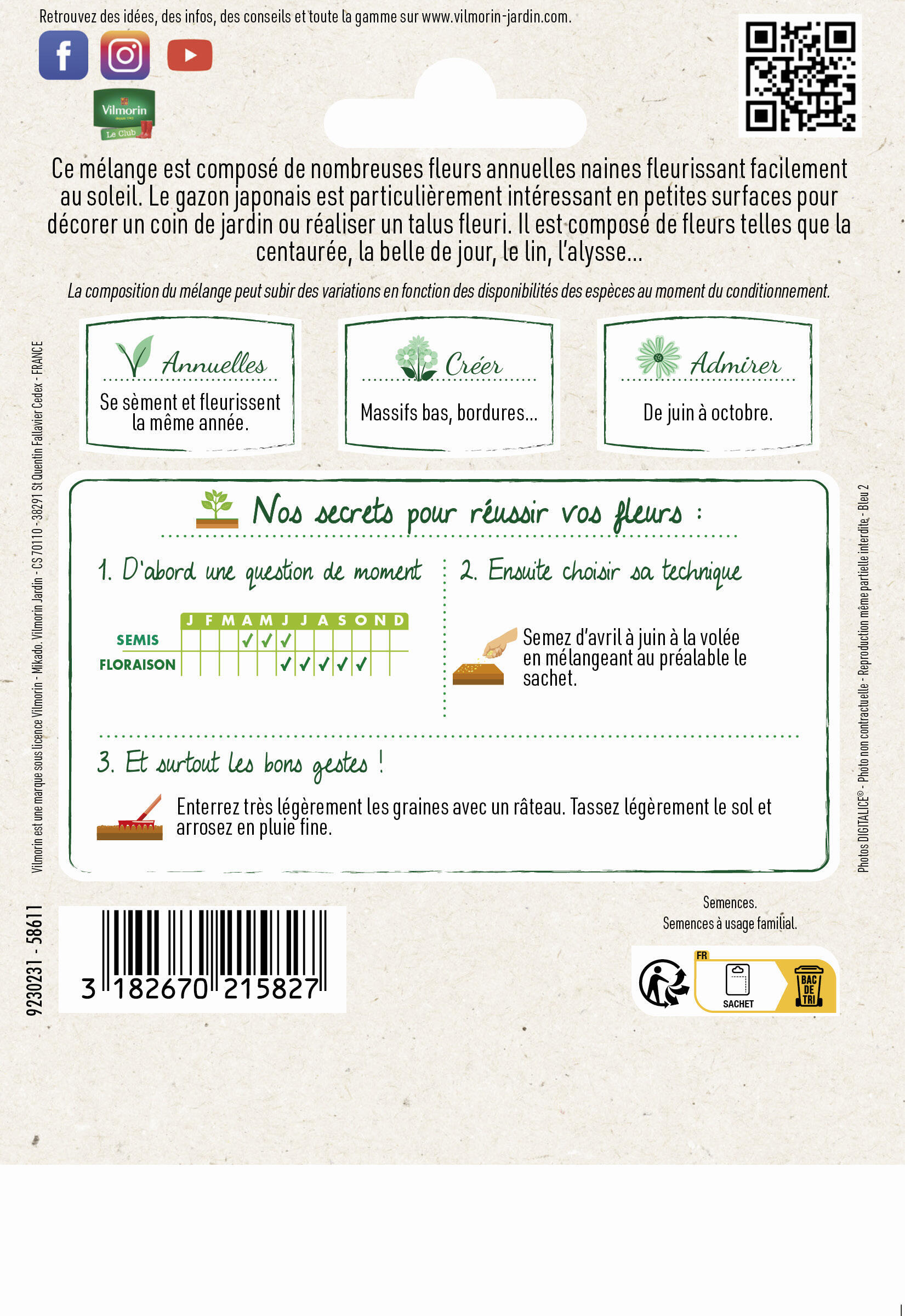 Gazon japonais VILMORIN 10 m² - 2