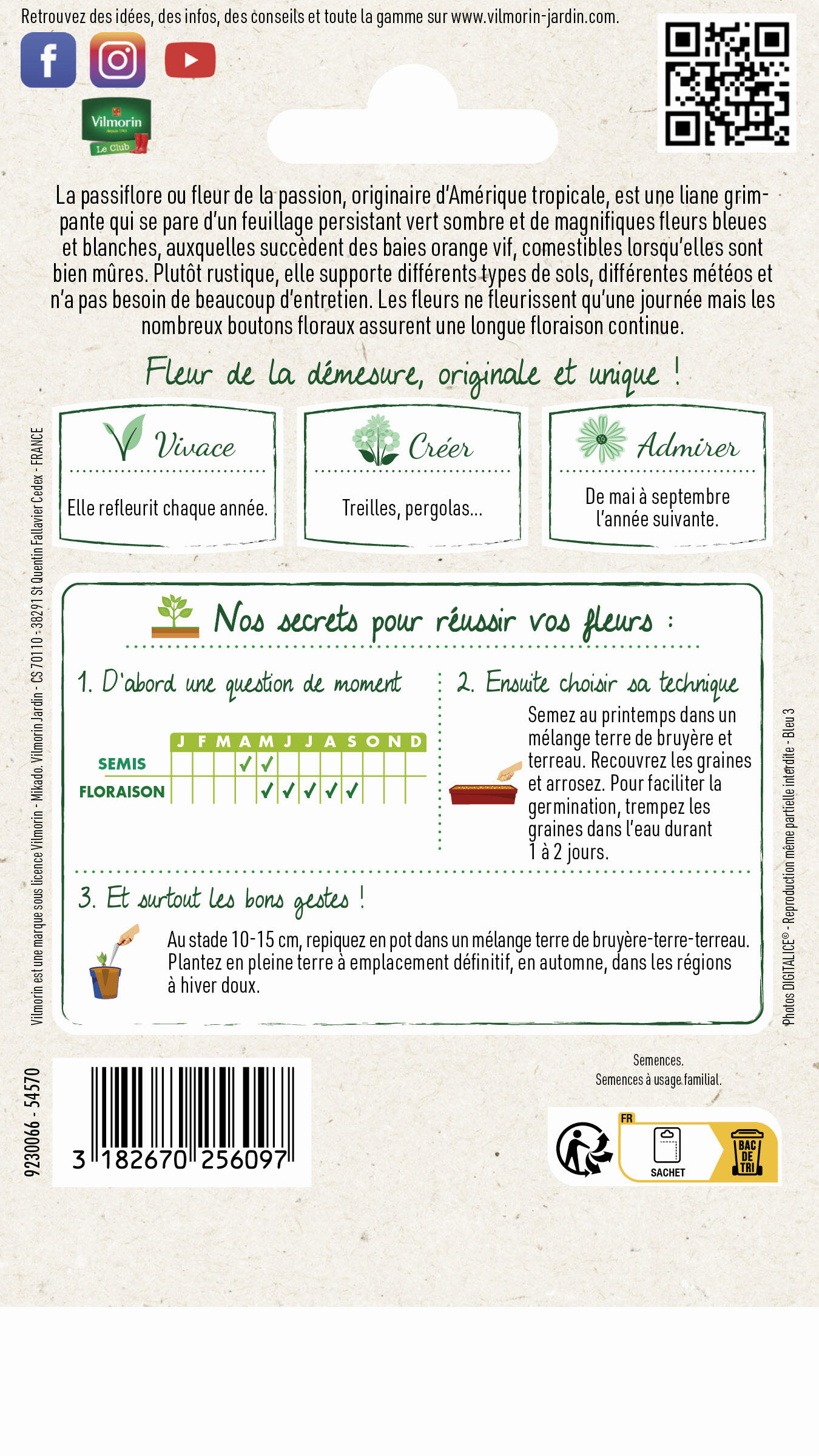 de fleur de la passion VILMORIN 0.3 g - 2
