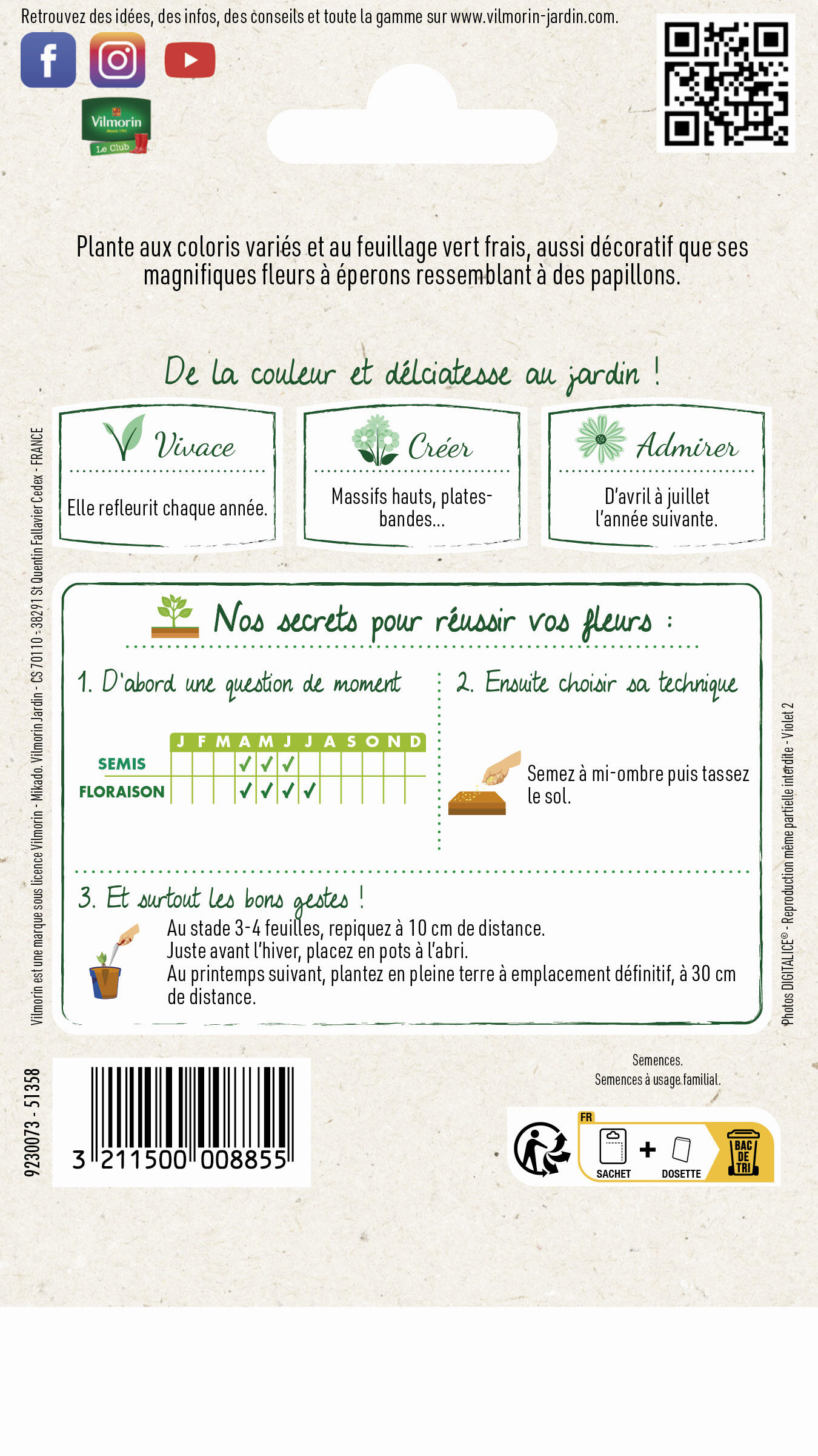 Ancolie étoile varié multicolore - 2