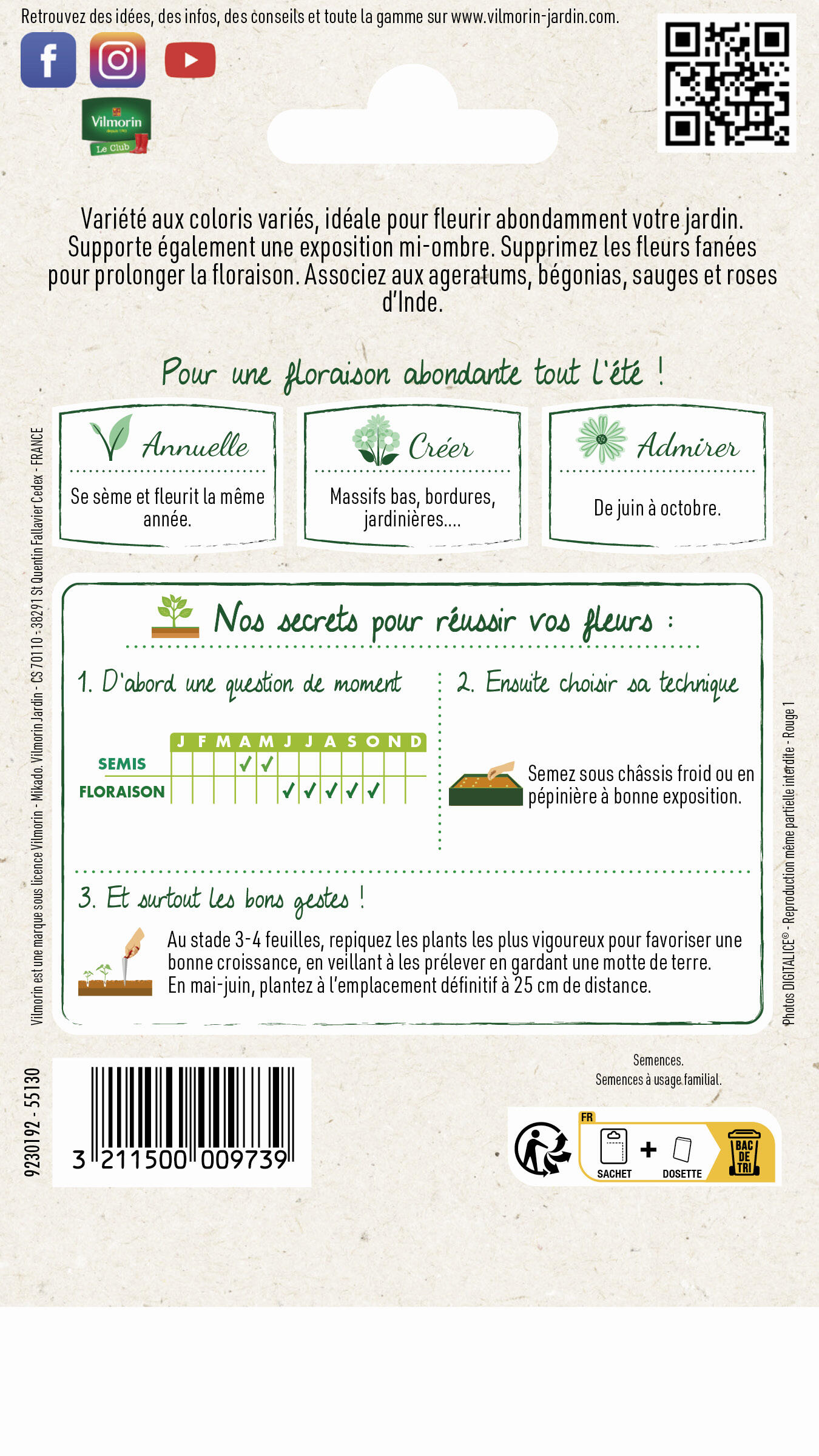 de pétunia VILMORIN 0.5 g - 2