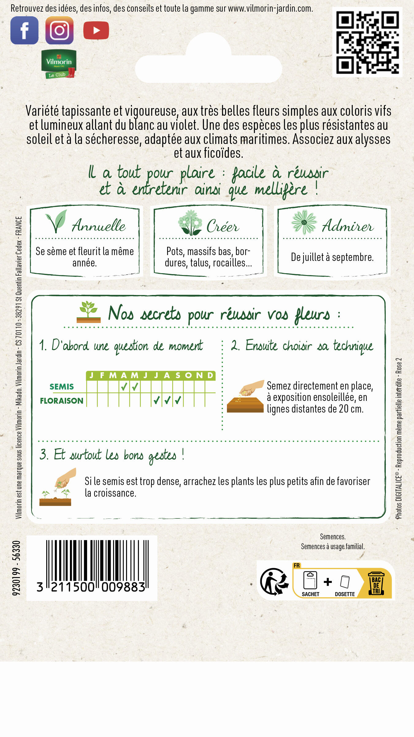 Pourpier à grande fleur simple varié - 2