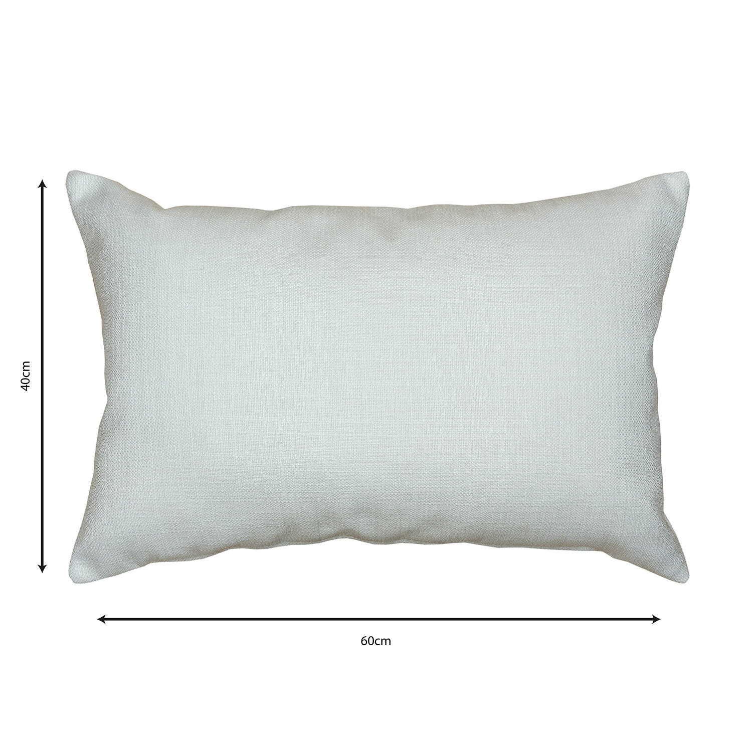Cojín decorativo rectangular Madeira chenilla poliéster liso blanco doble cara 60x40cm - 2