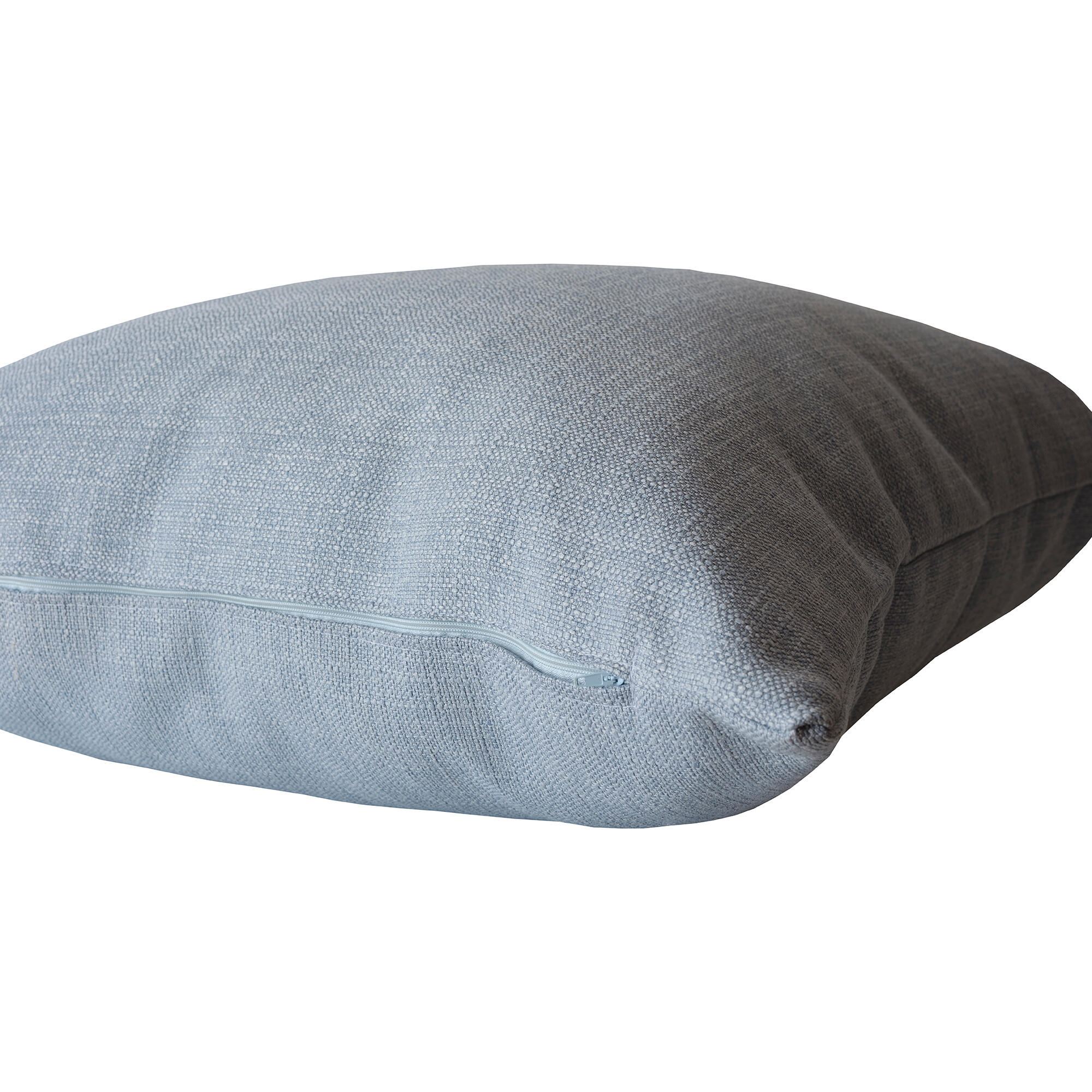 Cojín decorativo cuadrado Madeira chenilla poliéster azul cielo doble cara 60x60cm - 6