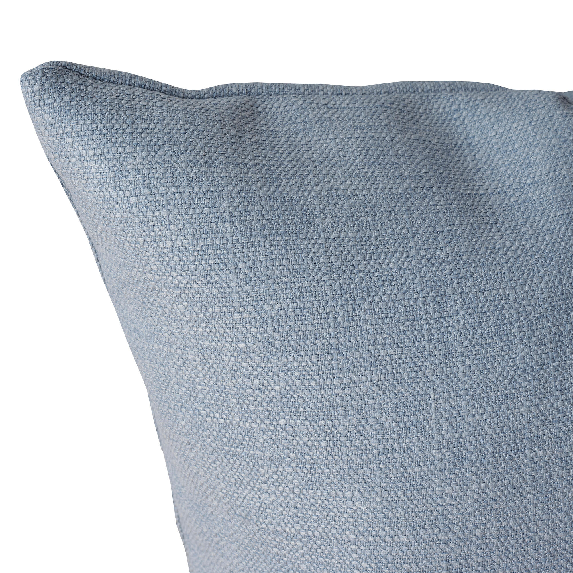 Cojín decorativo cuadrado Madeira chenilla poliéster azul cielo doble cara 60x60cm - 5