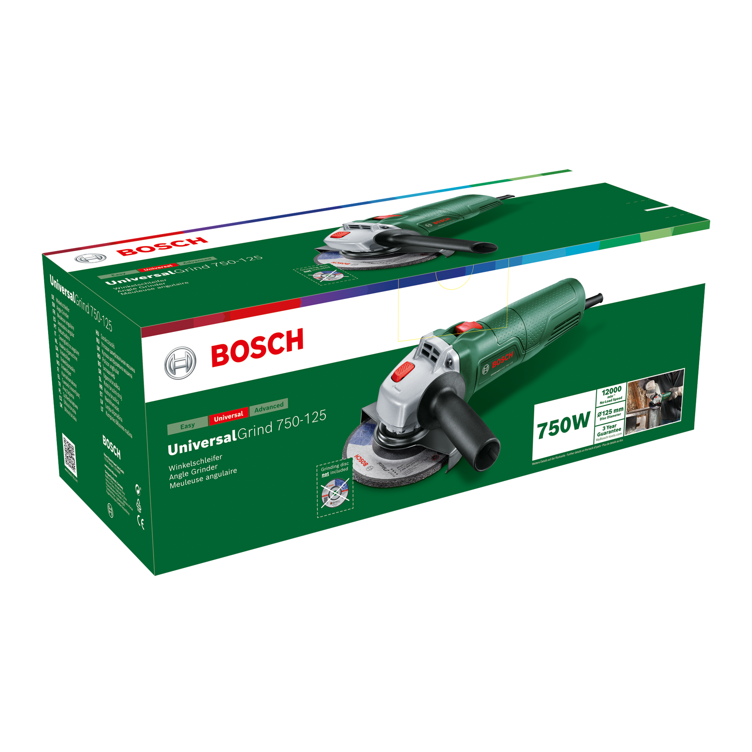 Szlifierka kątowa przewodowa 125 mm 750W UniversalGrind Bosch - 4