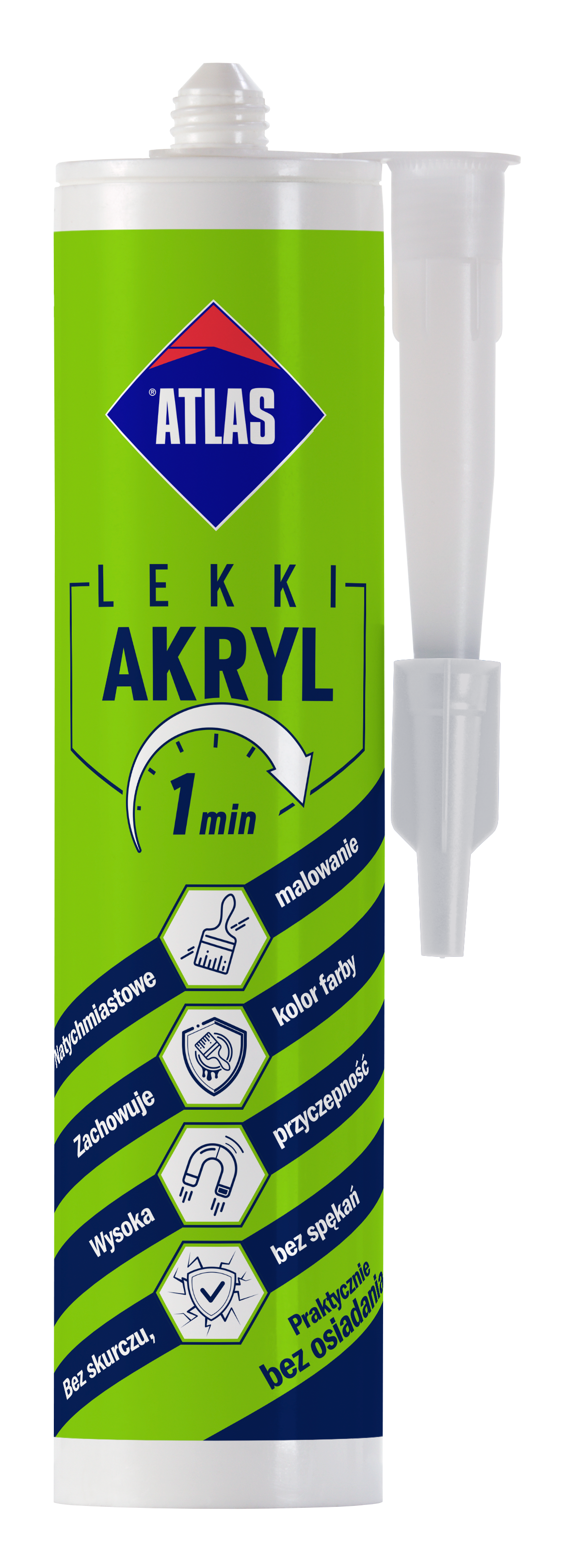 Akryl błyskawiczny lekki biały 300 ml Atlas