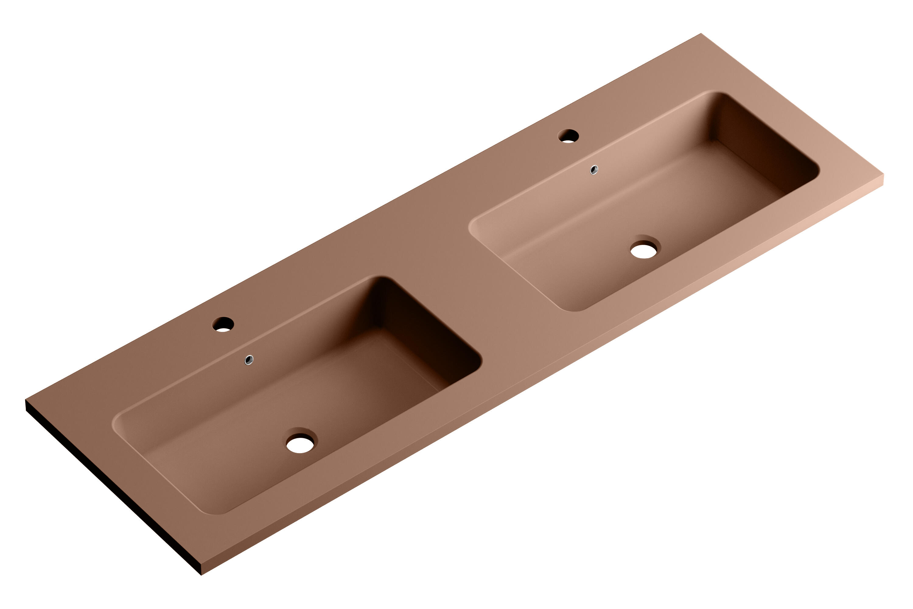 Lavabo encastrado reven marrón 140.5x15.5x45.5 cm