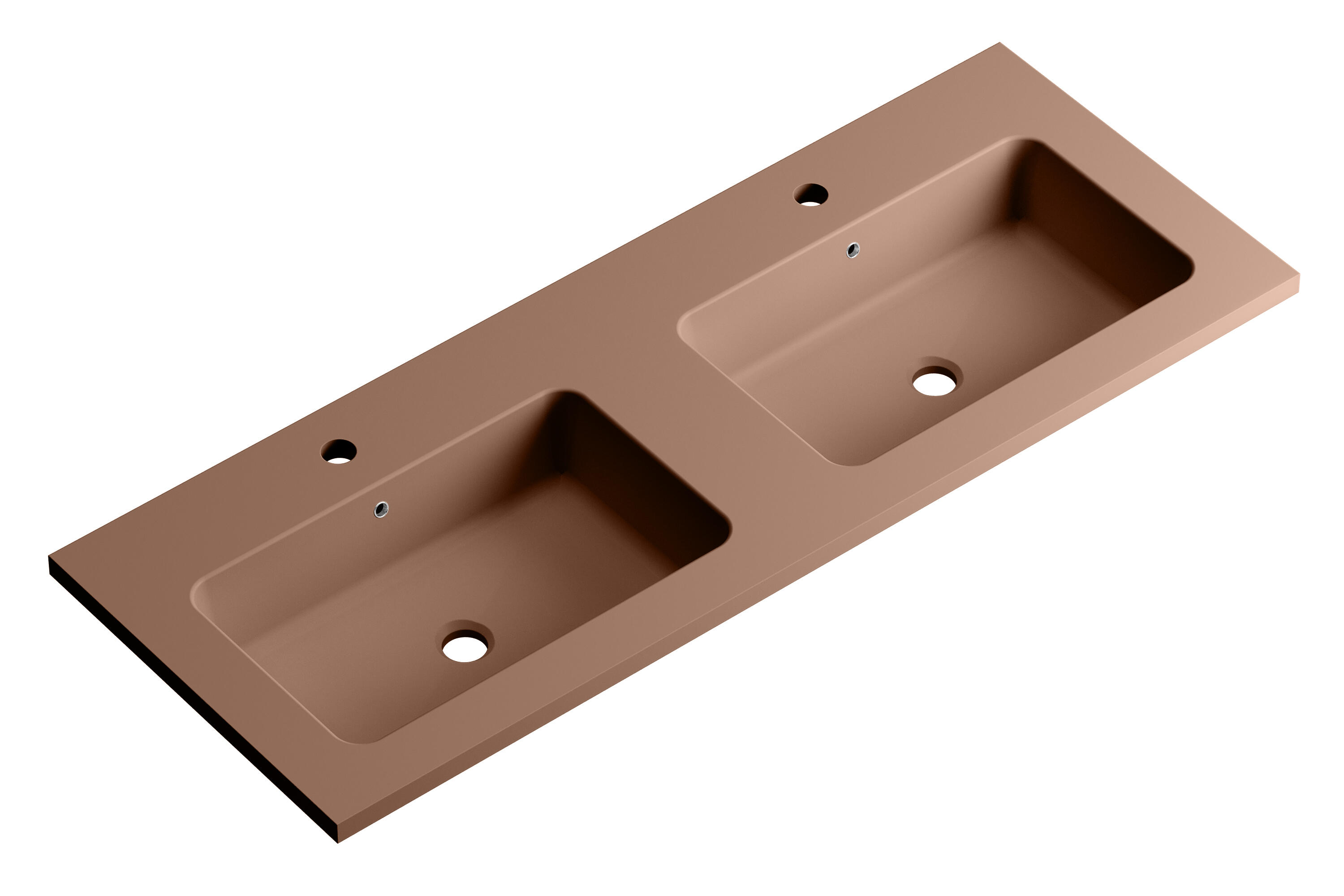 Lavabo encastrado reven marrón 120.5x15.5x45.5 cm